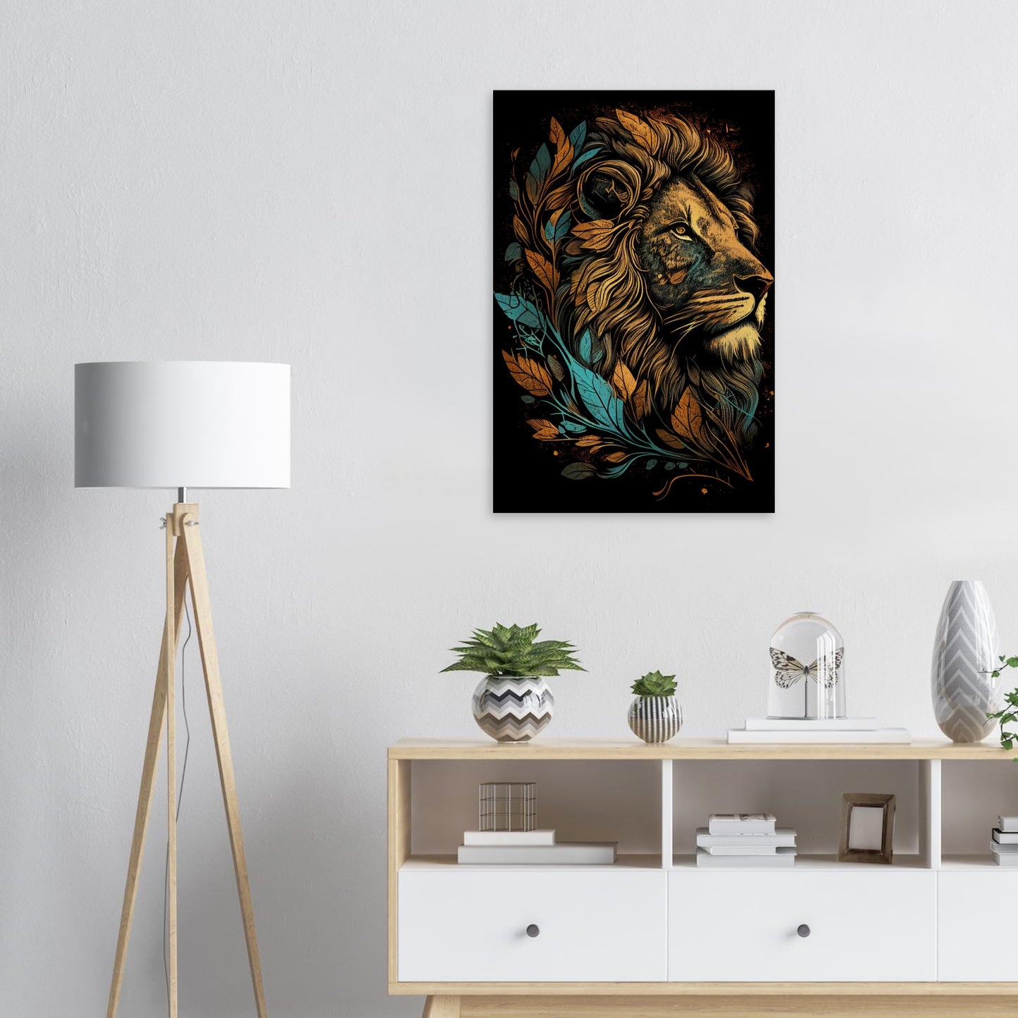 Leaf Lion, Leinwanddruck - Stiersbeste