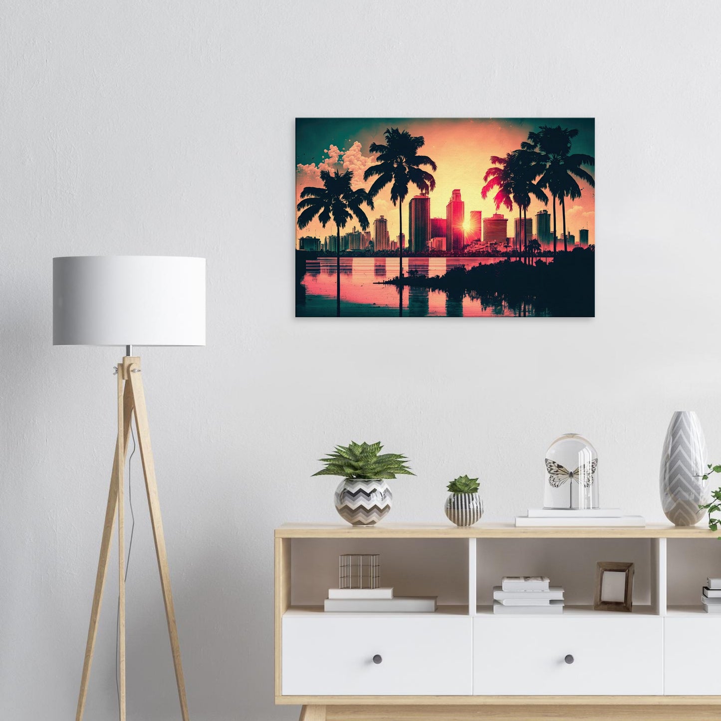 Miami Sunset, Leinwanddruck - Stiersbeste