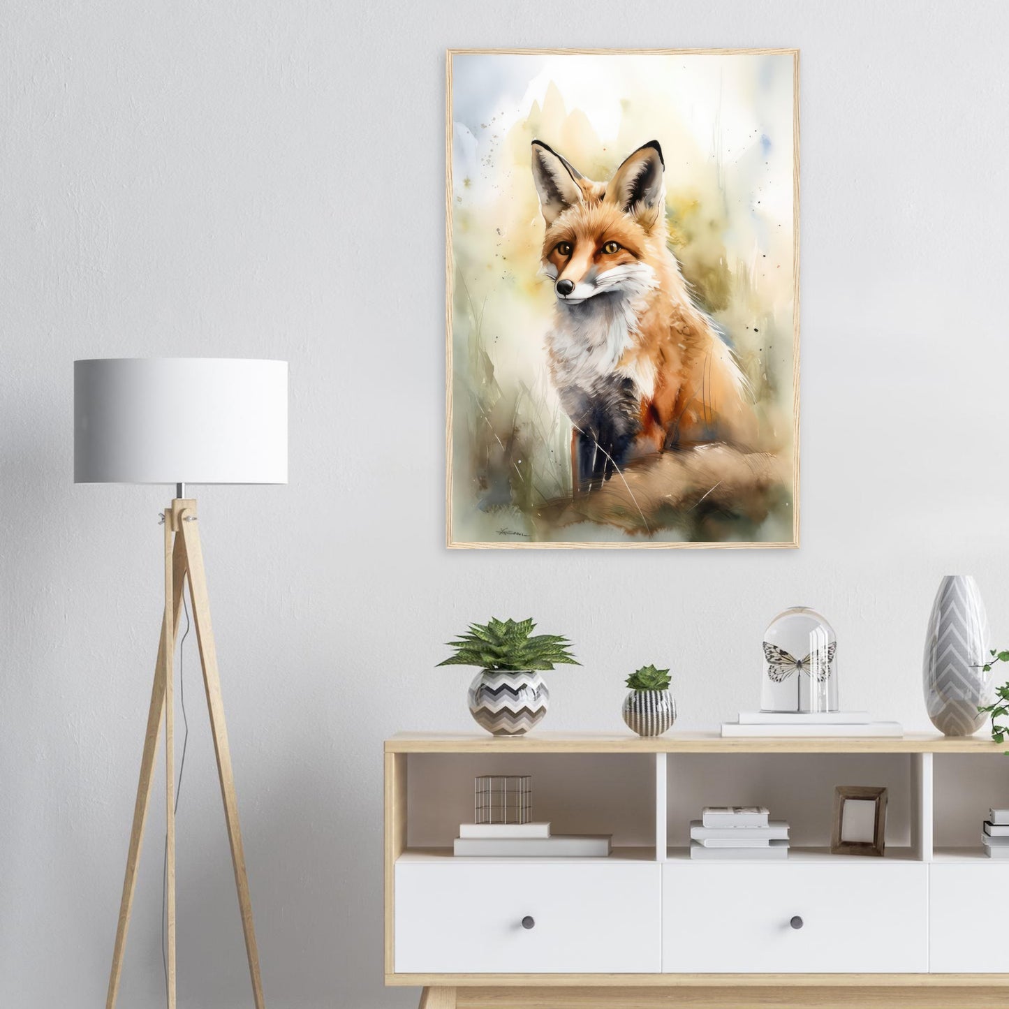 Die Wildnis im Blick, Poster mit Holzrahmen - Stiersbeste