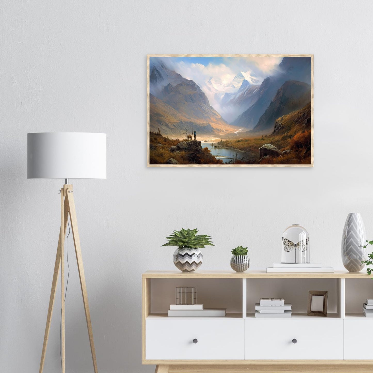 Mongolische Abenteuer, Poster mit Holzrahmen - Stiersbeste