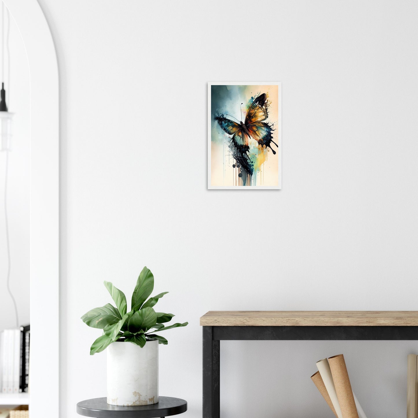 Magical Butterfly, Poster mit Holzrahmen - Stiersbeste