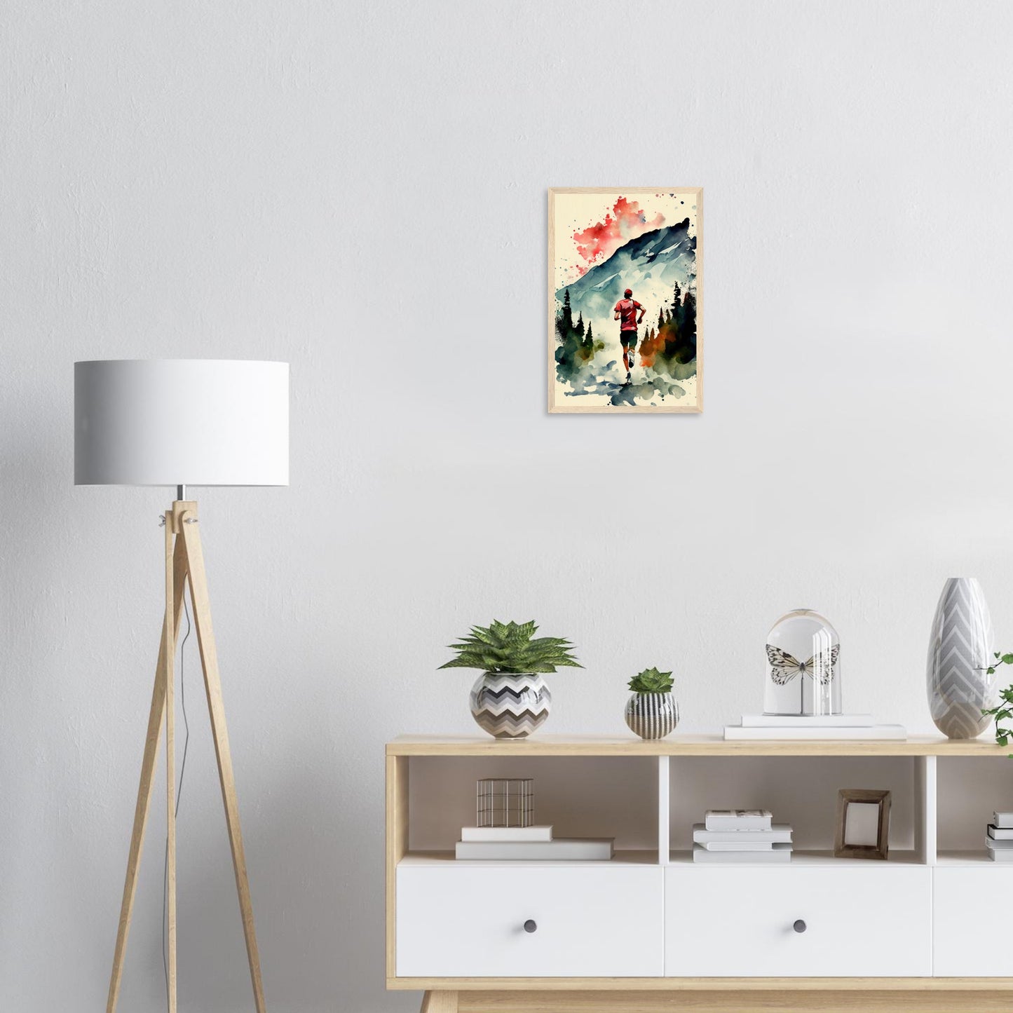 Nature Run, Poster mit Holzrahmen - Stiersbeste