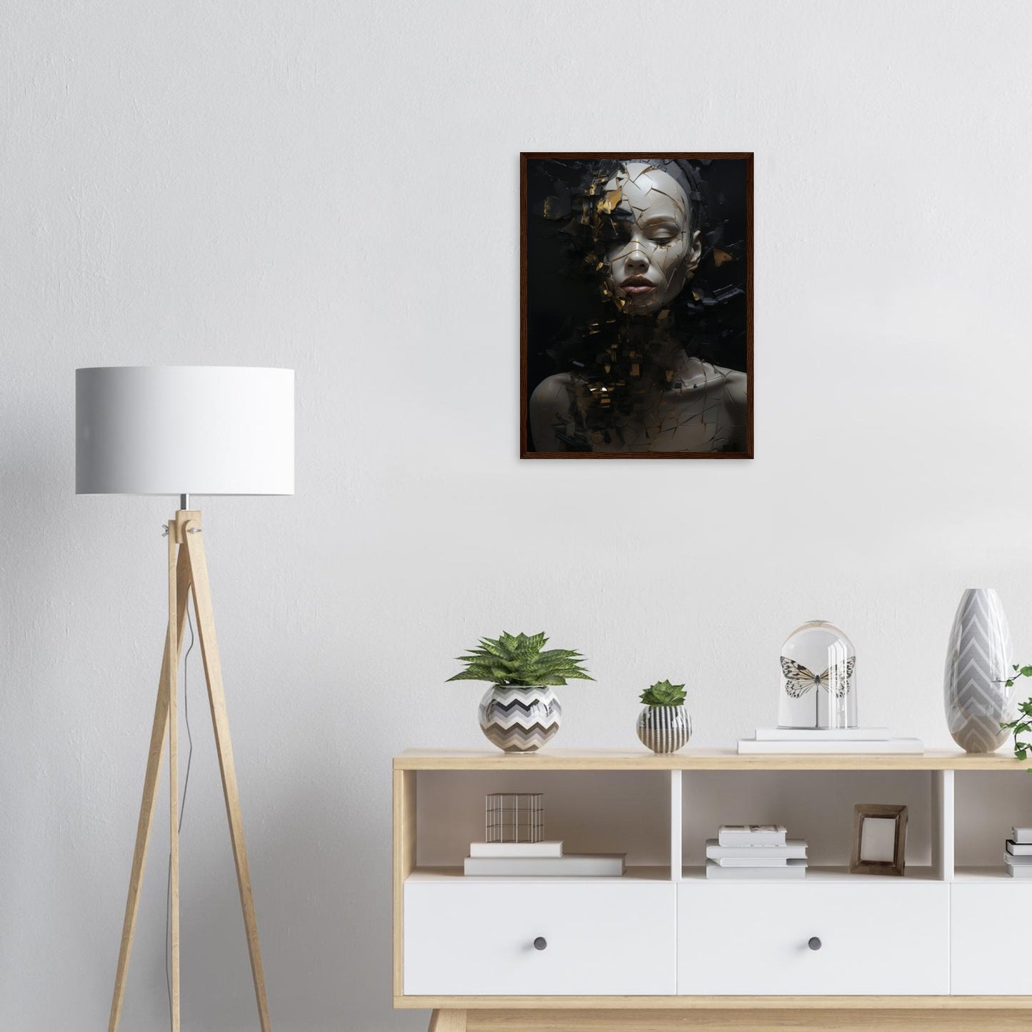 Fragmentiert, Poster mit Holzrahmen - Stiers Beste