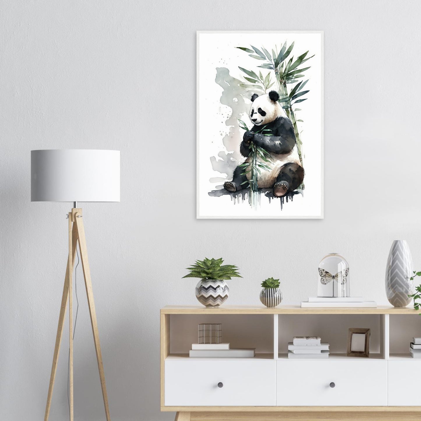 Happy Eating, Poster mit Holzrahmen - Stiersbeste