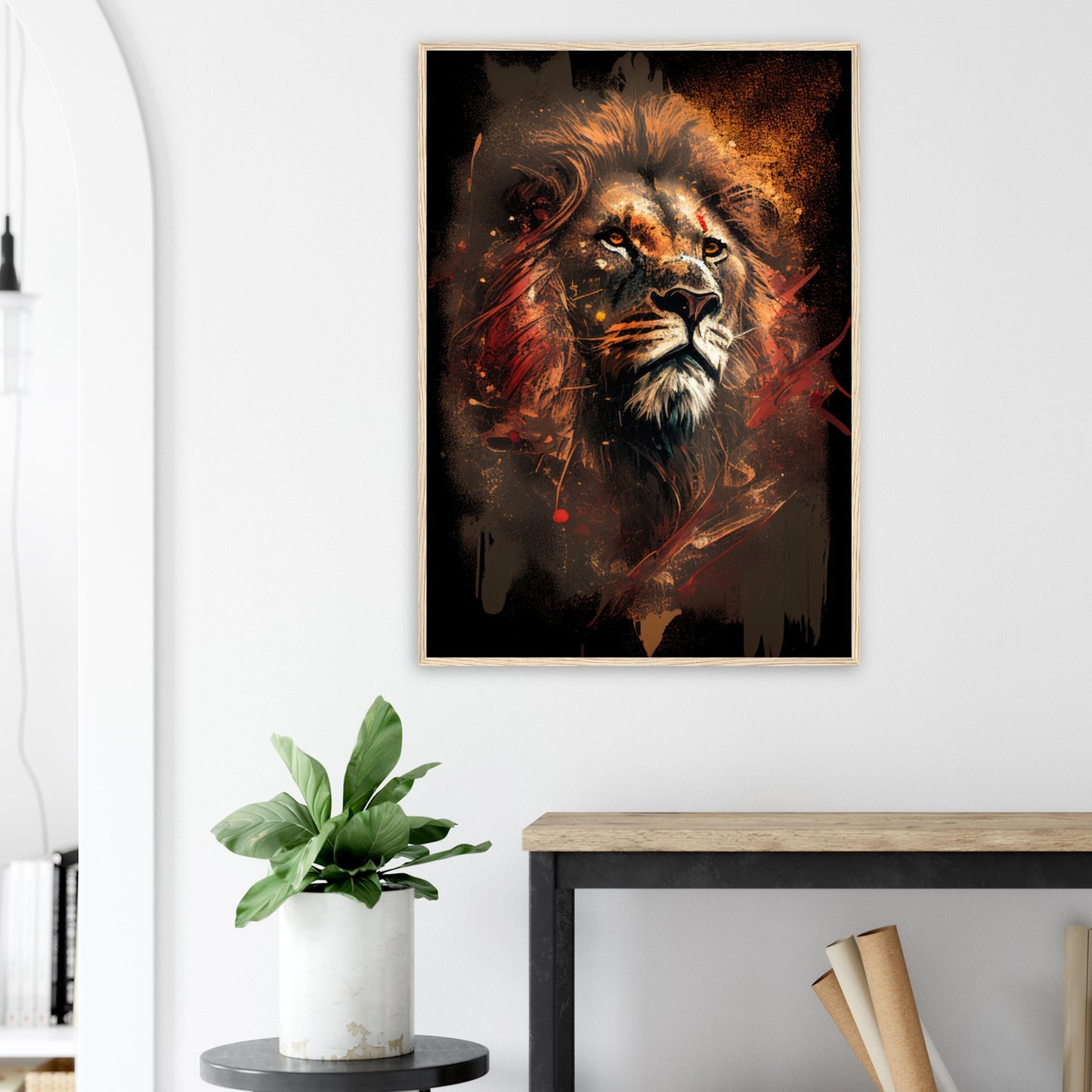 Majestätischer Blick, Poster mit Holzrahmen - Stiersbeste