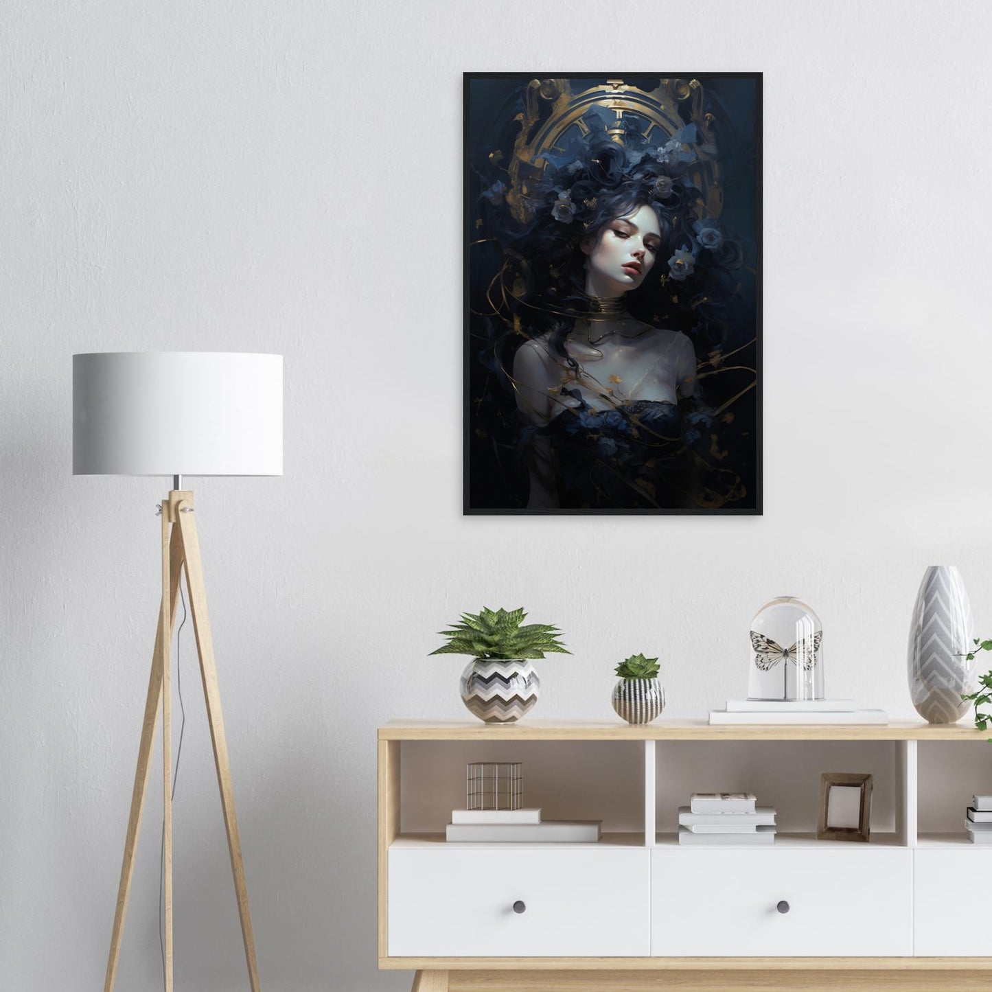 Lady Clock, Poster mit Holzrahmen - Stiers Beste