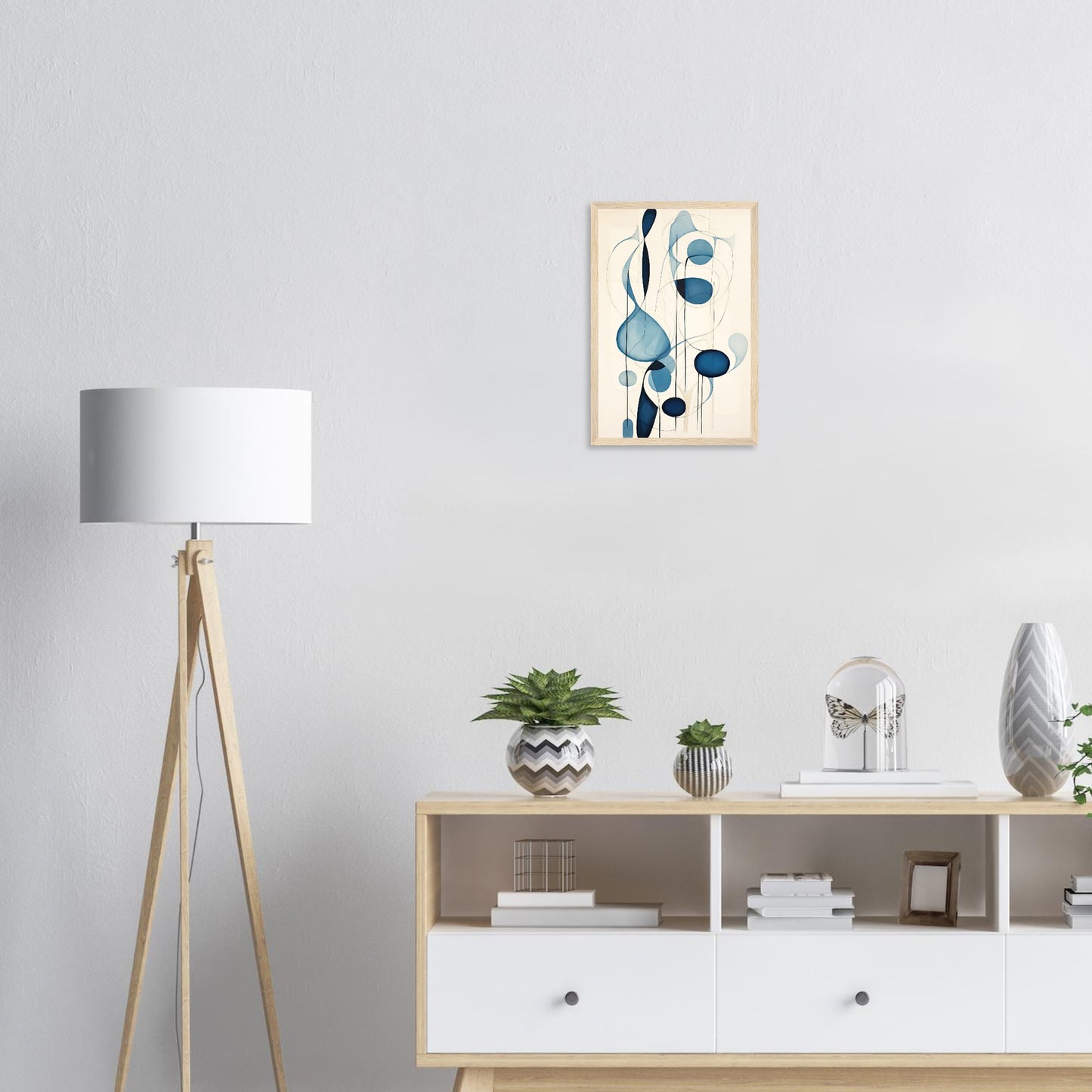 Blue Tear, Poster mit Holzrahmen - Stiers Beste