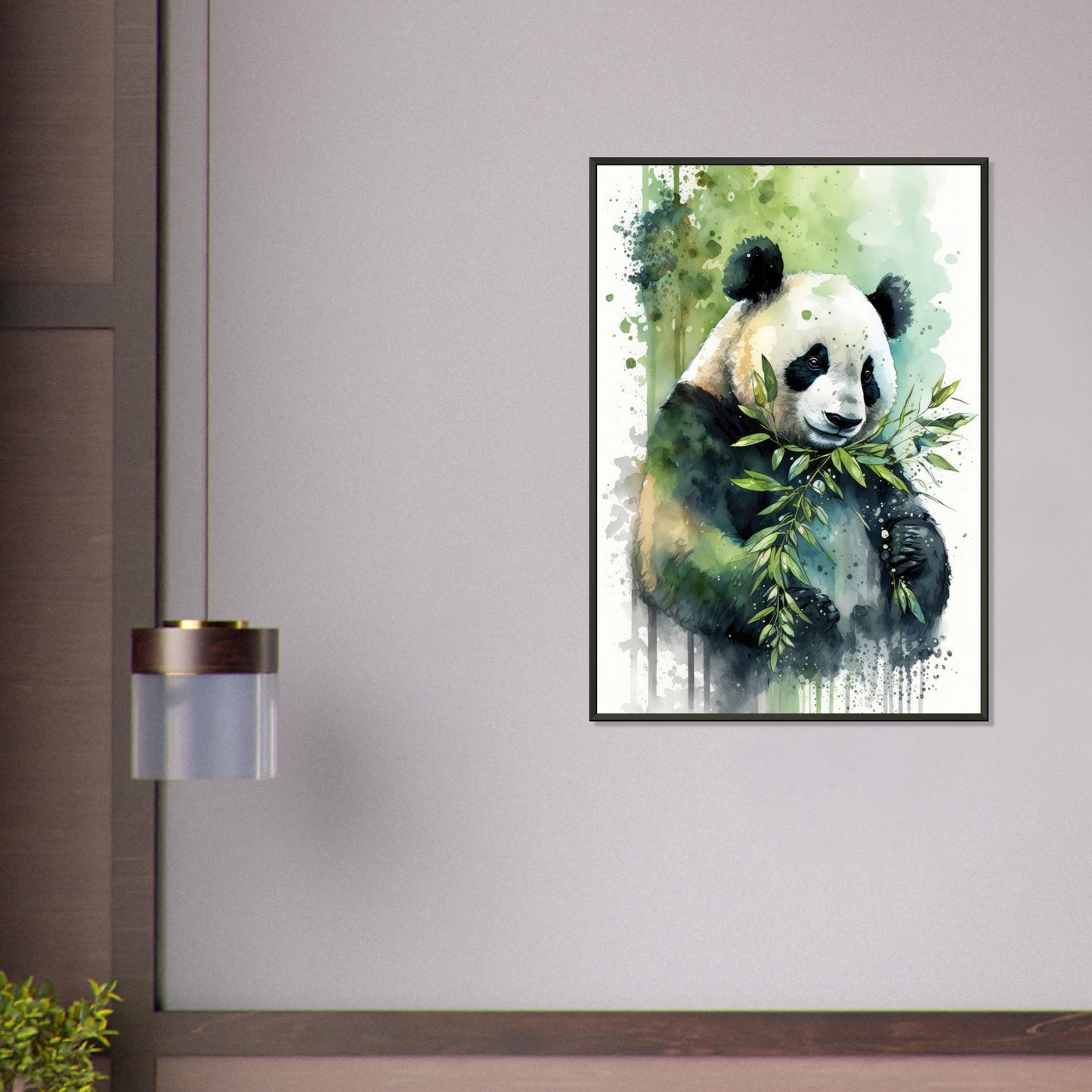 Bambus Umarmung, Poster mit Alurahmen - Stiersbeste