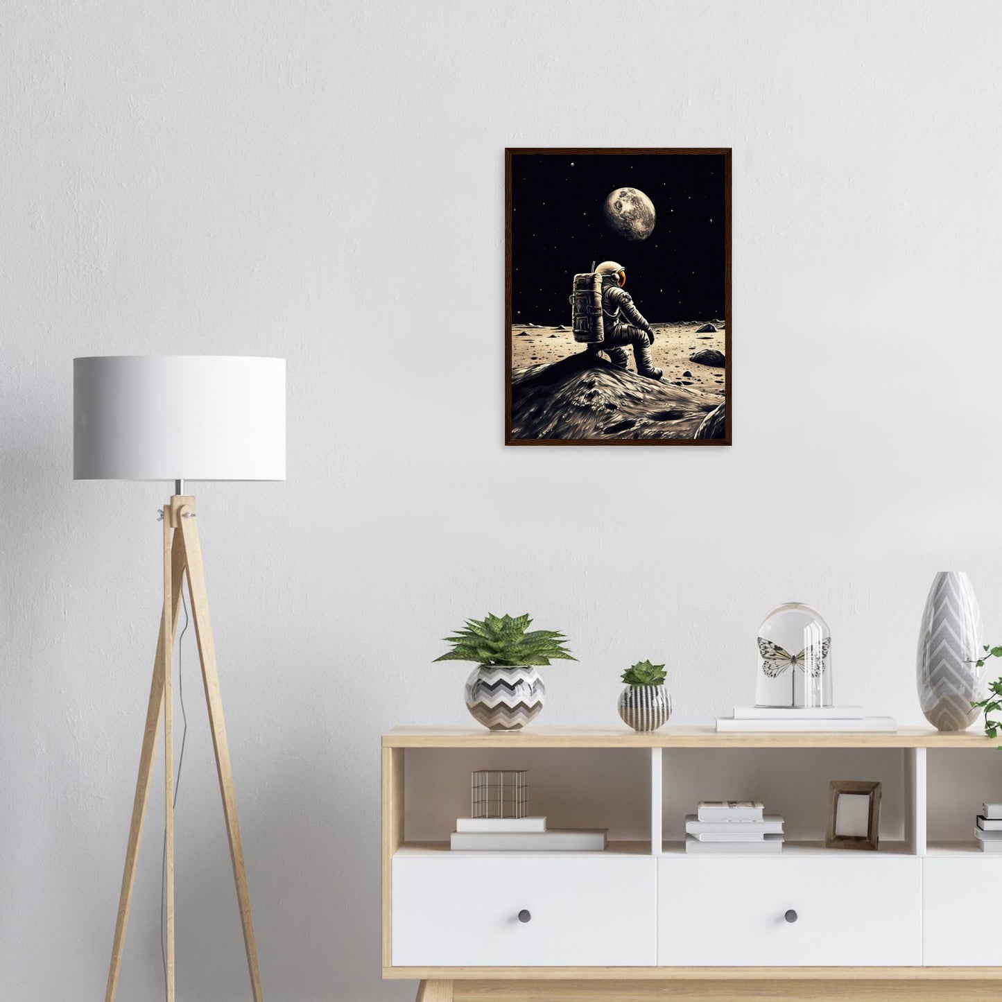Moon Sit In, Poster mit Holzrahmen - Stiers Beste