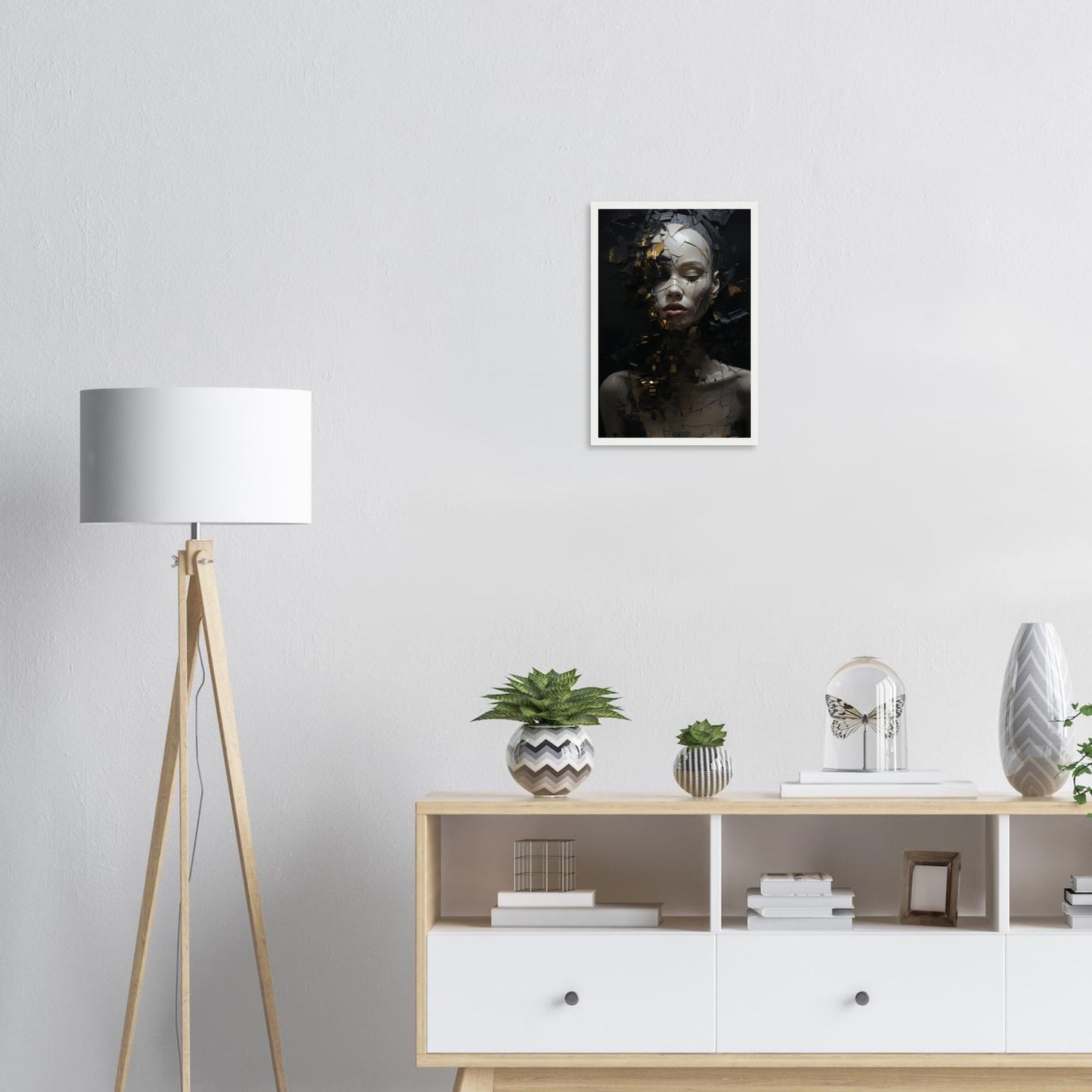 Fragmentiert, Poster mit Holzrahmen - Stiers Beste