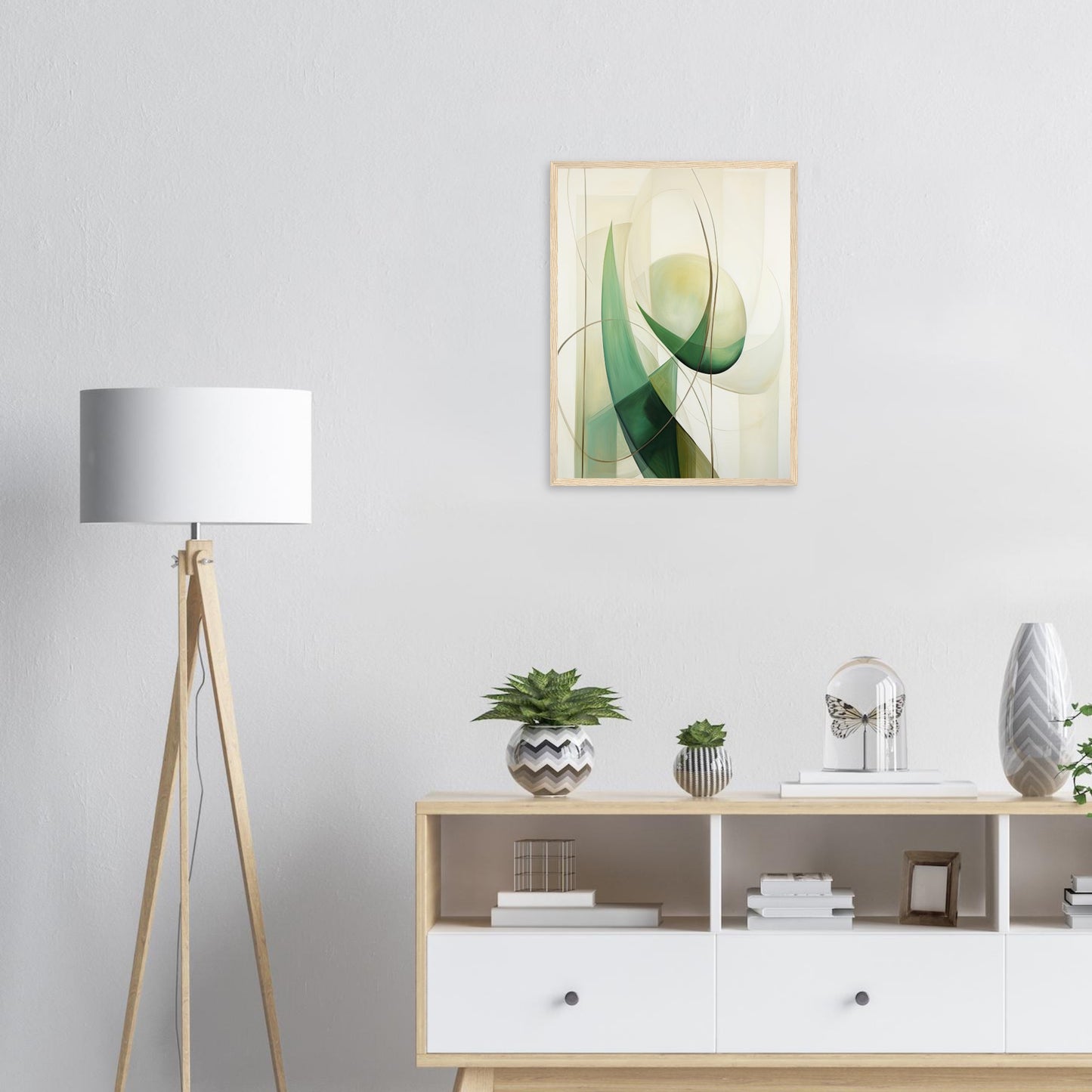 Grüne Oase, Poster mit Holzrahmen - Stiers Beste