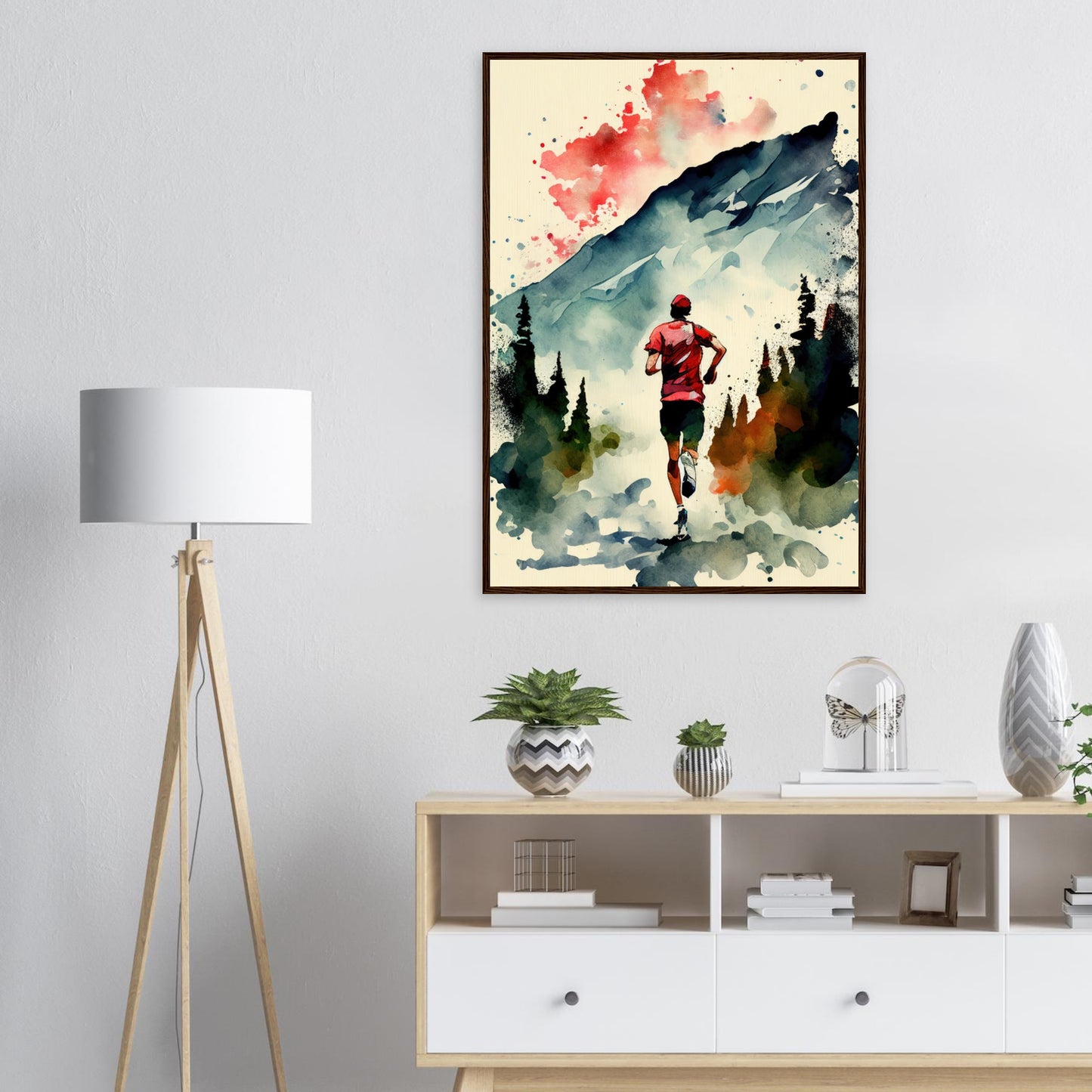 Nature Run, Poster mit Holzrahmen - Stiersbeste