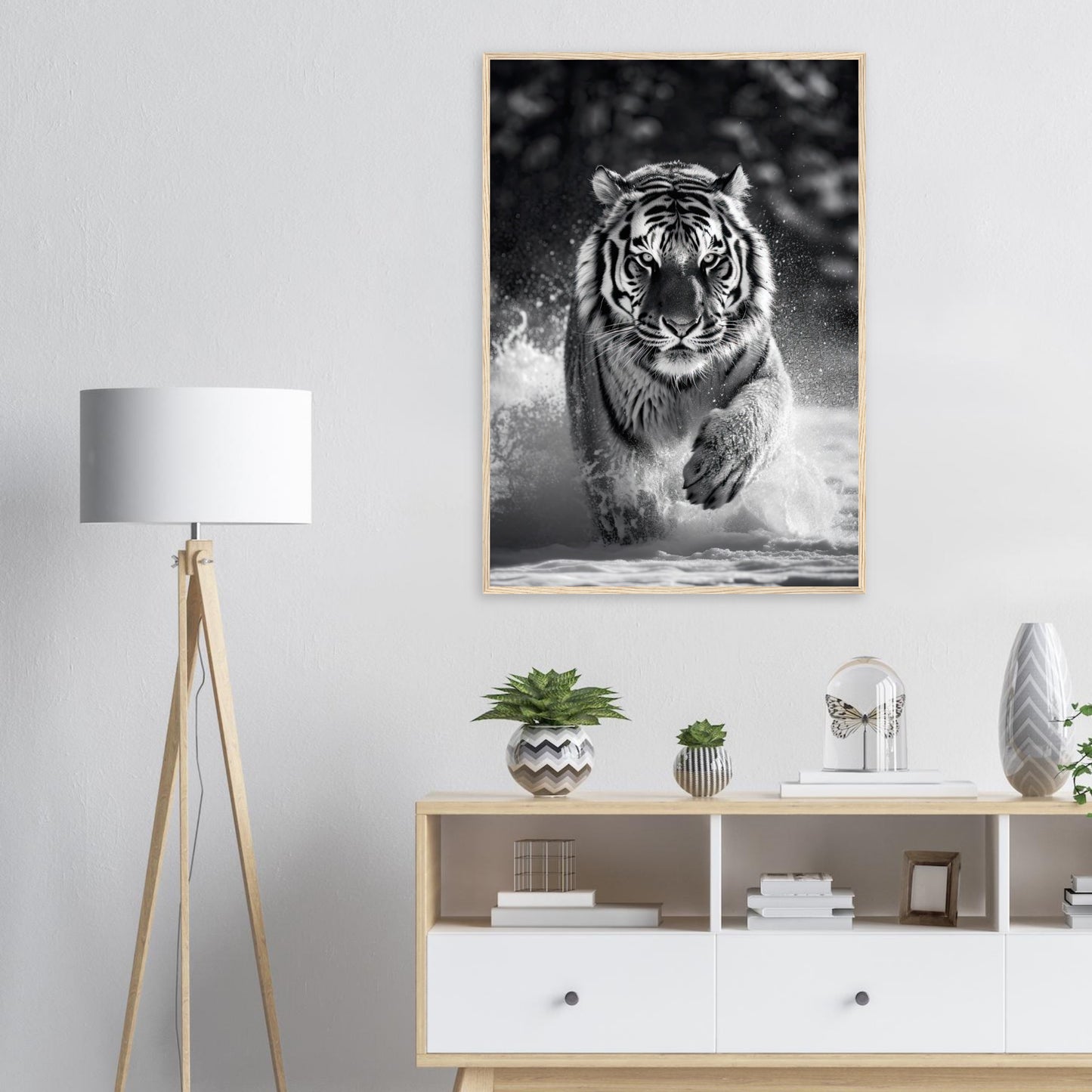 Eisige Wildnis, Poster mit Holzrahmen - Stiersbeste