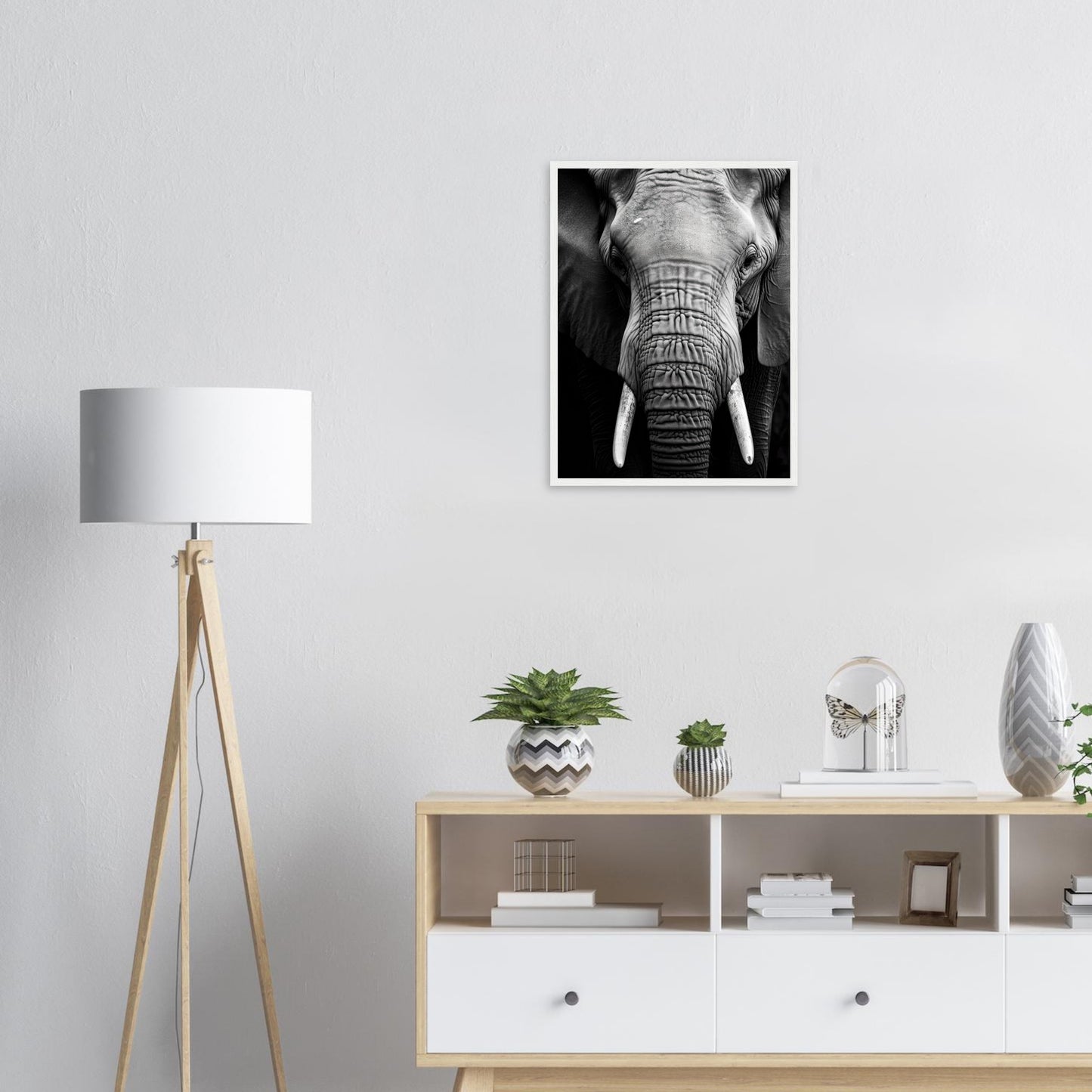 Dickhäuter, Poster mit Holzrahmen - Stiersbeste