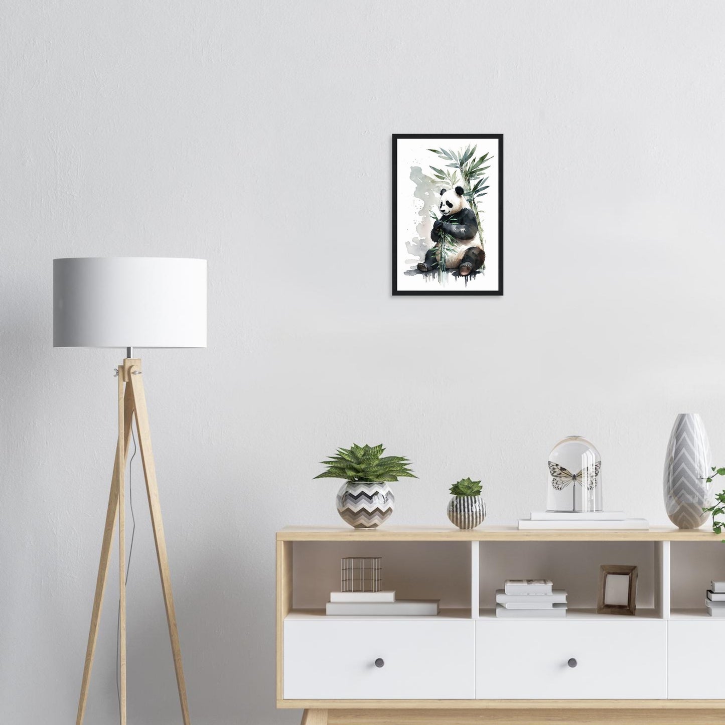 Happy Eating, Poster mit Holzrahmen - Stiersbeste