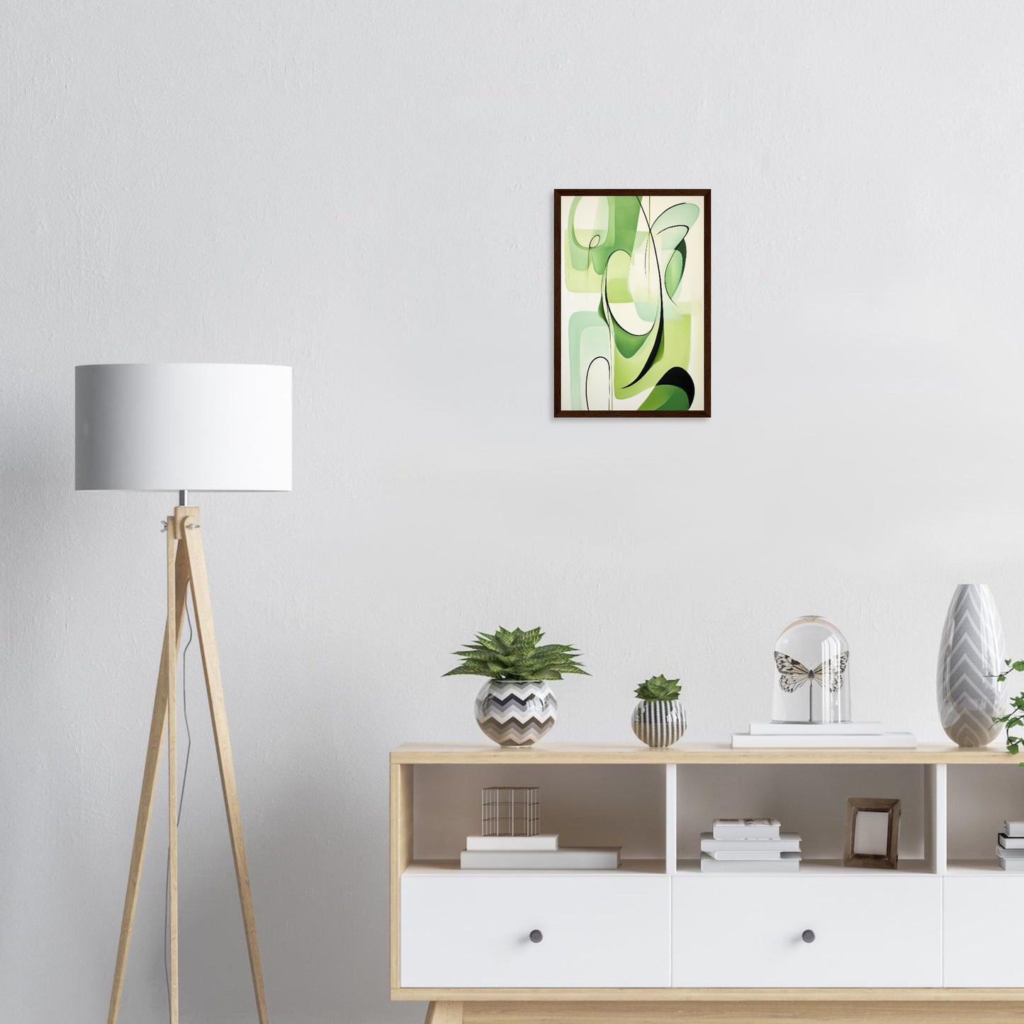 Grüne Symphonie, Poster mit Holzrahmen - Stiers Beste