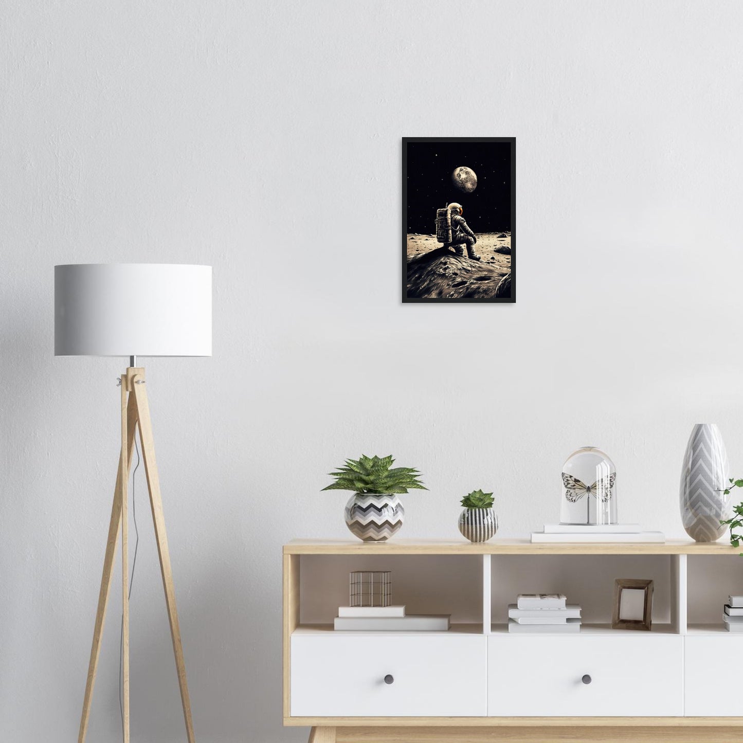 Moon Sit In, Poster mit Holzrahmen - Stiers Beste