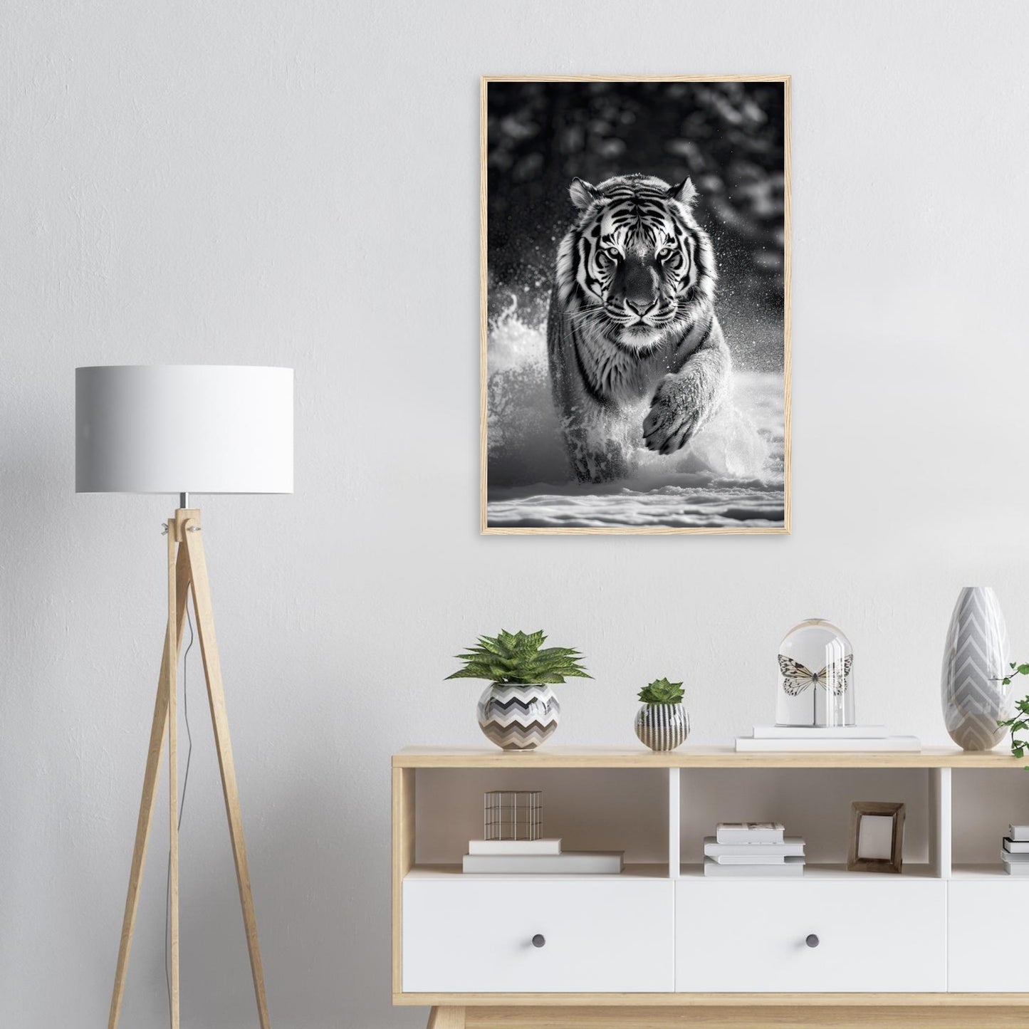 Eisige Wildnis, Poster mit Holzrahmen - Stiersbeste
