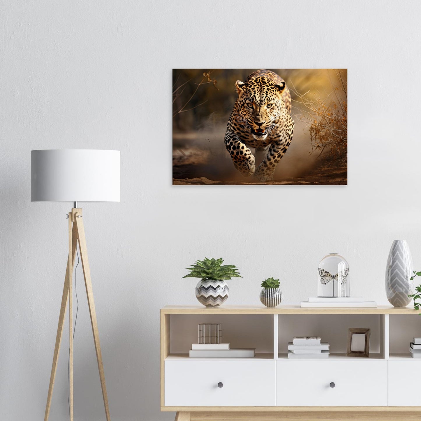 Leoparden Jagd, Leinwanddruck - Stiers Beste