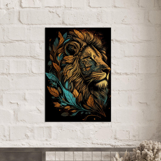 Leaf Lion, Leinwanddruck - Stiersbeste