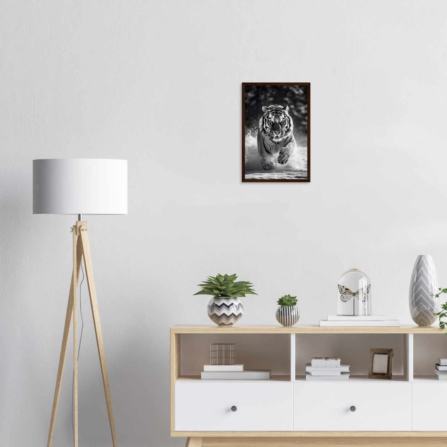 Eisige Wildnis, Poster mit Holzrahmen - Stiersbeste