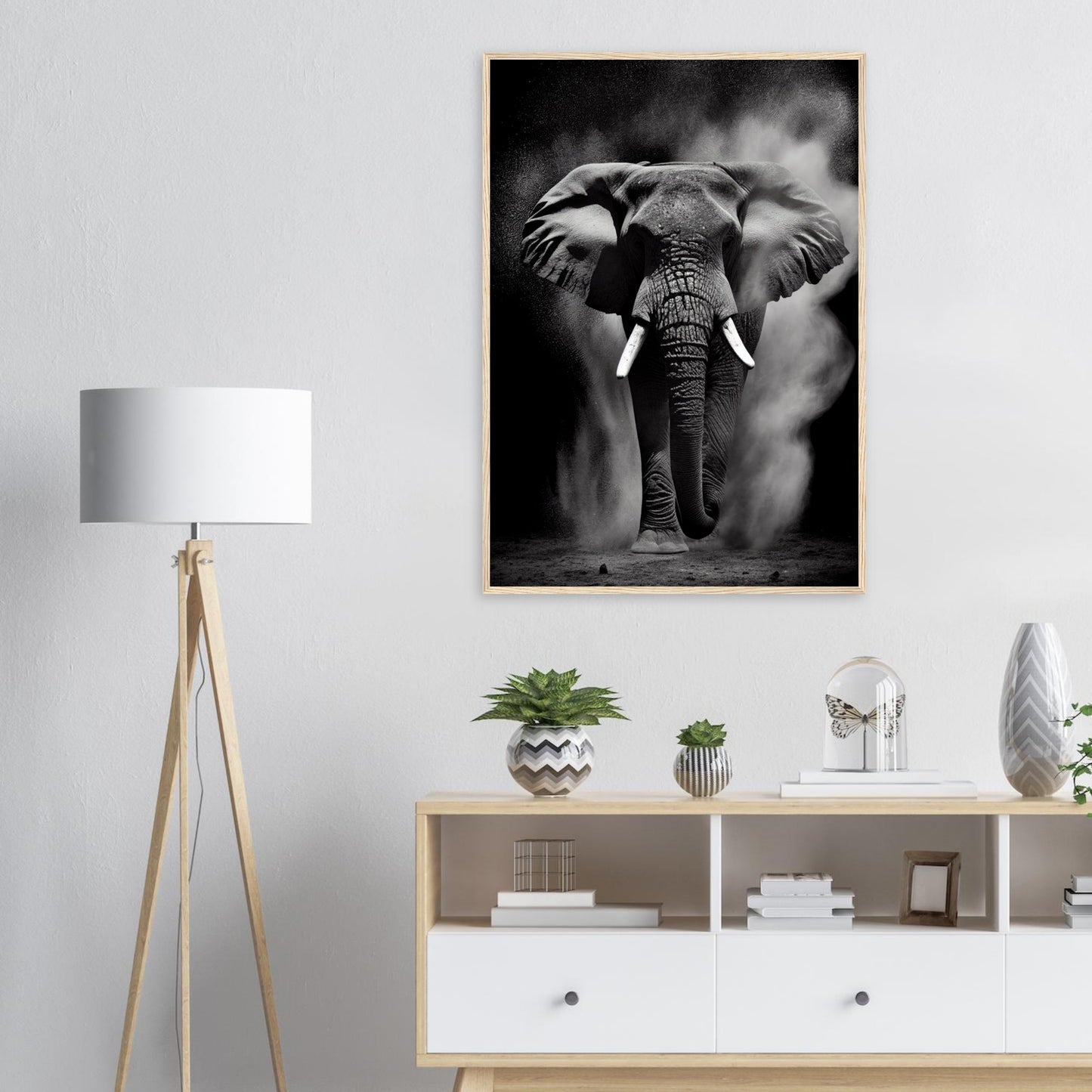 Die Essenz des Elefanten, Poster mit Holzrahmen - Stiersbeste