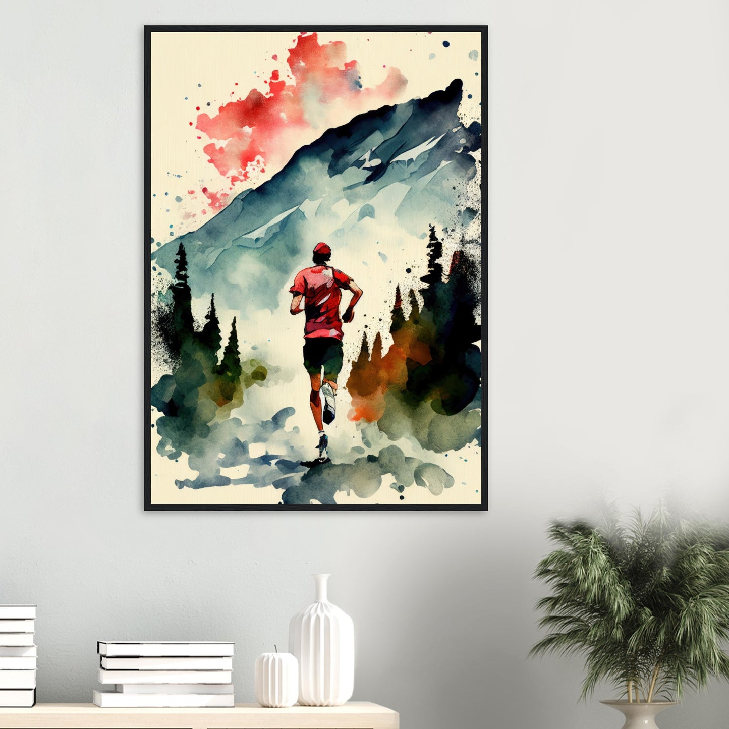 Nature Run, Poster mit Holzrahmen - Stiersbeste