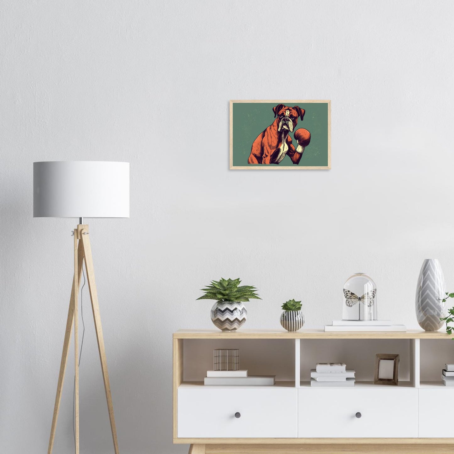 Boxer Boxer, Poster mit Holzrahmen - Stiersbeste