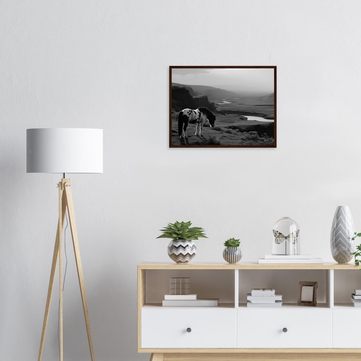 Steppenflüsterer, Poster mit Holzrahmen - Stiersbeste