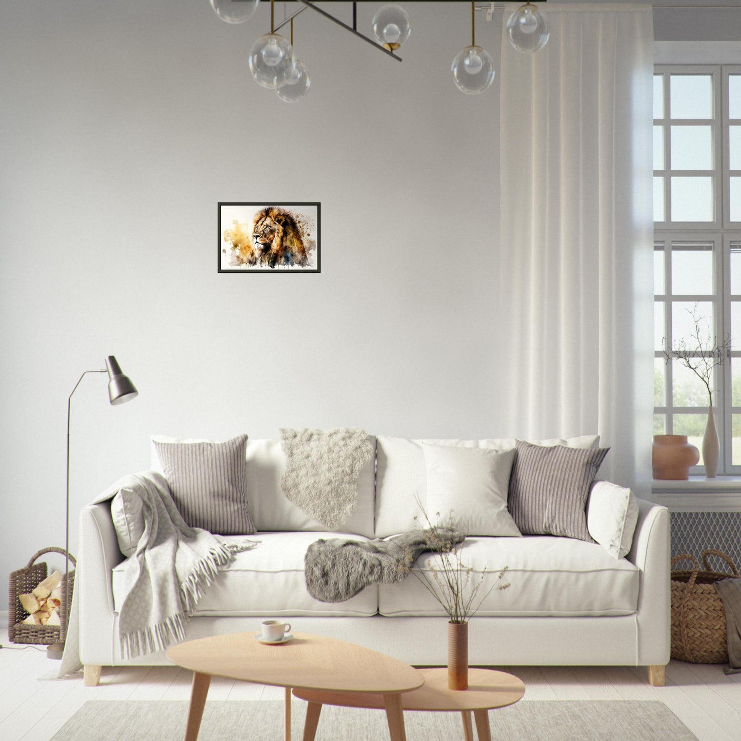 Blick in die Savane, Poster mit Alurahmen - Stiersbeste