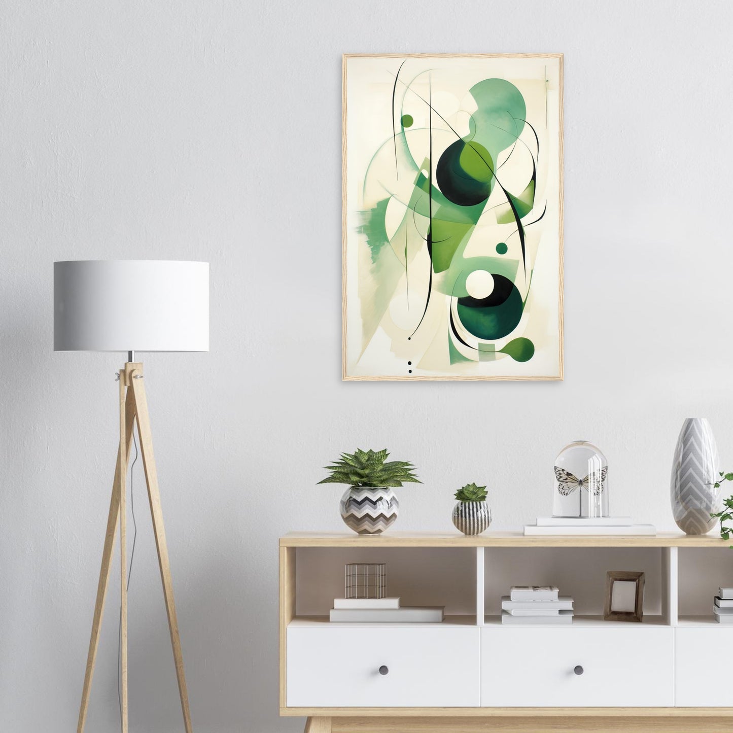 Green Bubble, Poster mit Holzrahmen - Stiers Beste