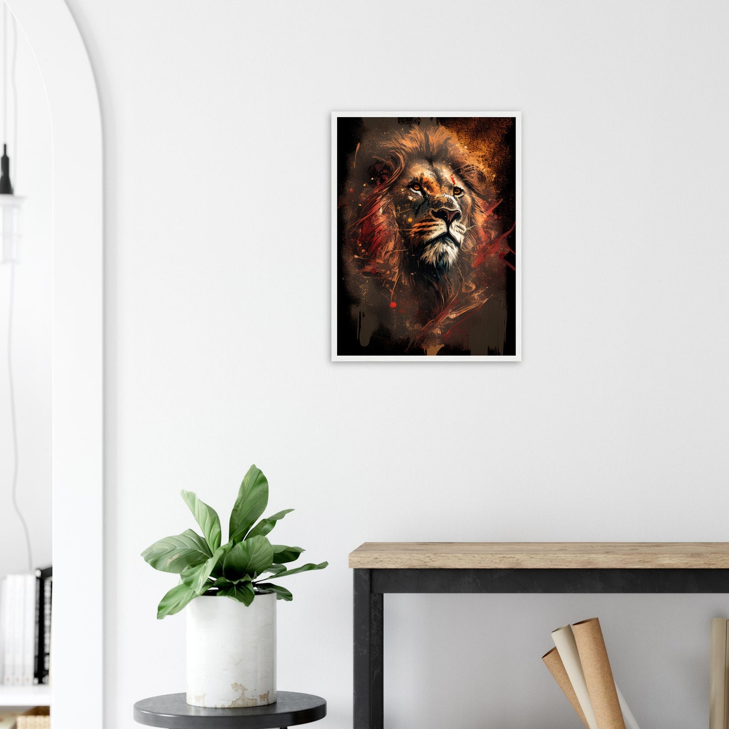 Majestätischer Blick, Poster mit Holzrahmen - Stiersbeste