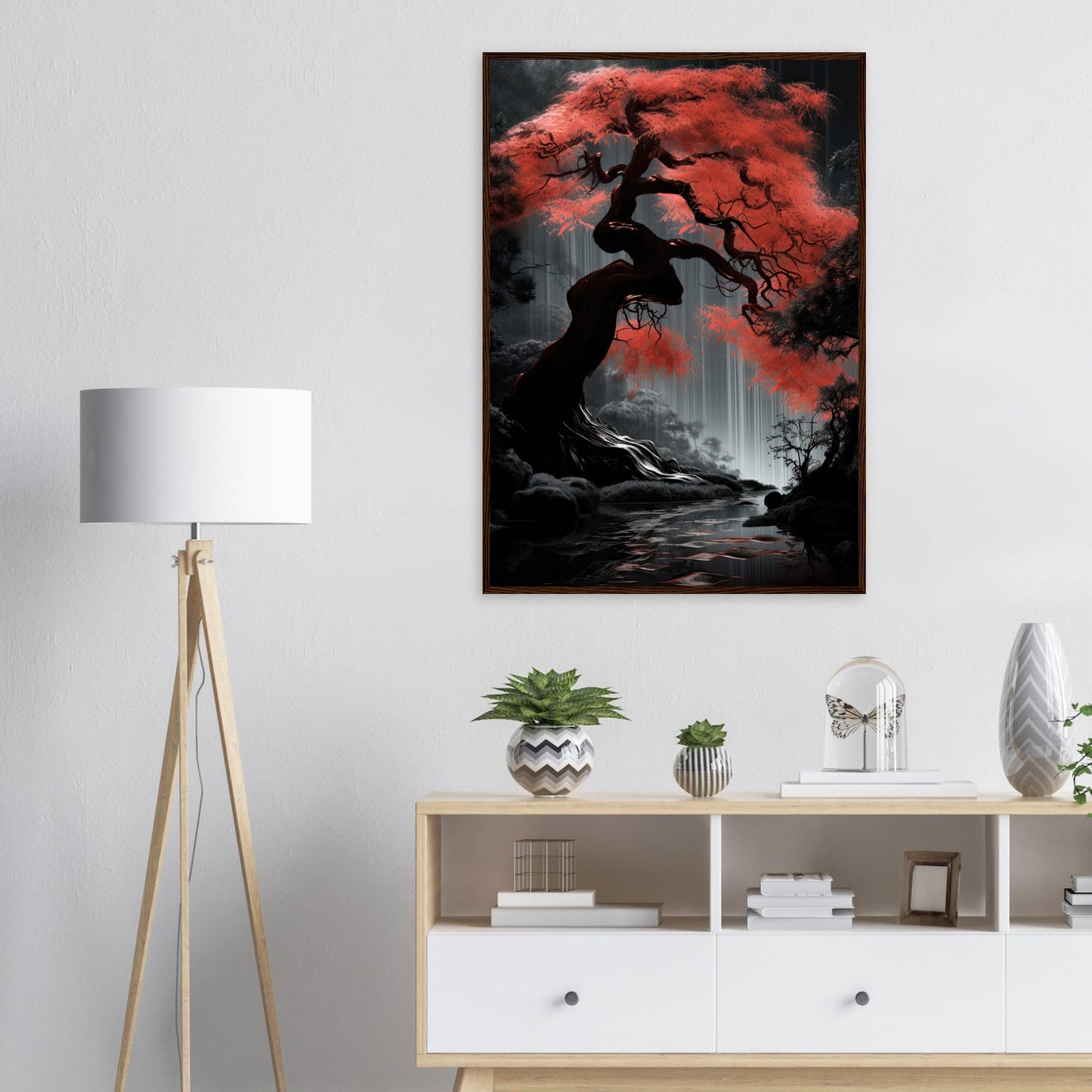 Kirschblütenfeuer, Poster mit Holzrahmen - Stiersbeste