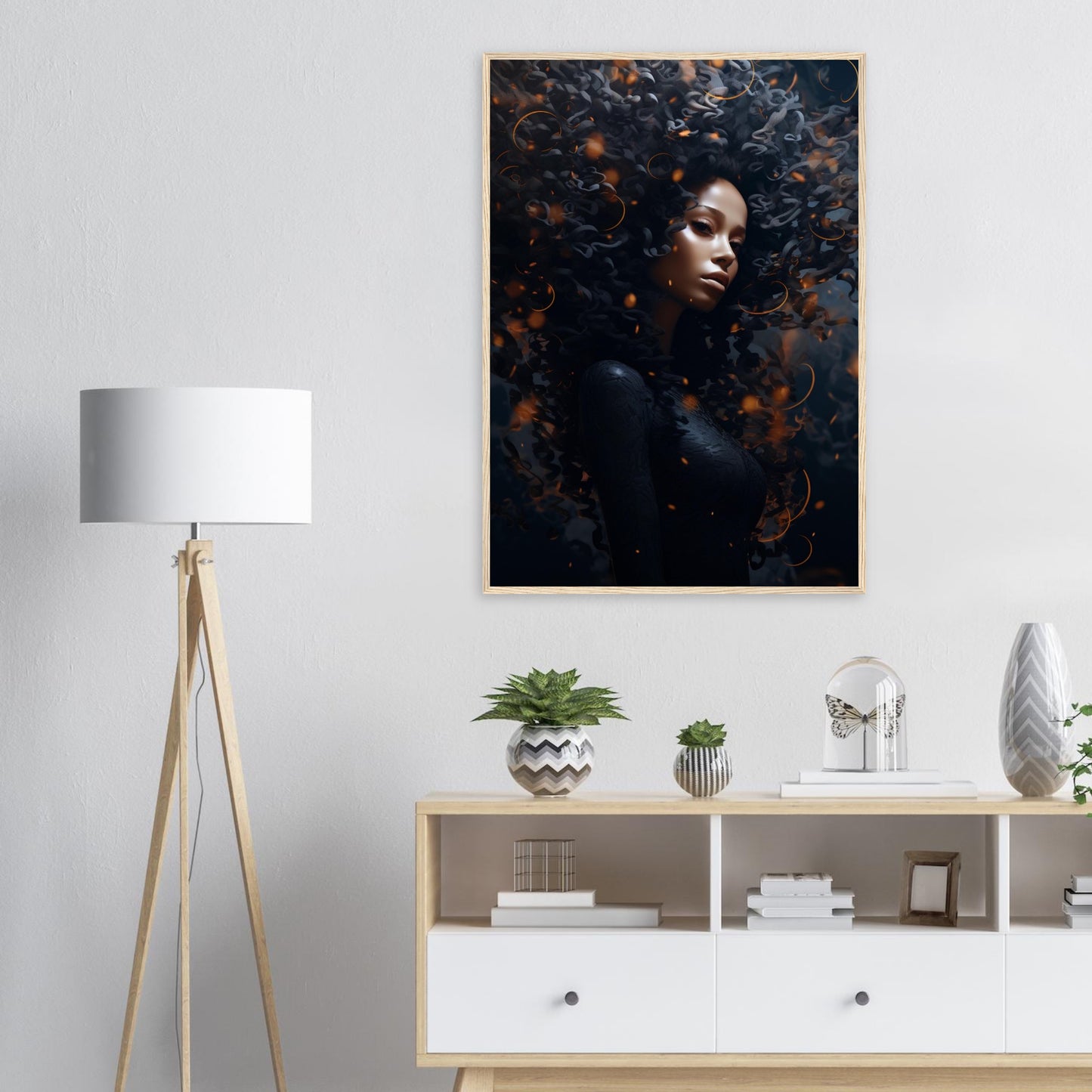 Golden Dark, Poster mit Holzrahmen - Stiers Beste