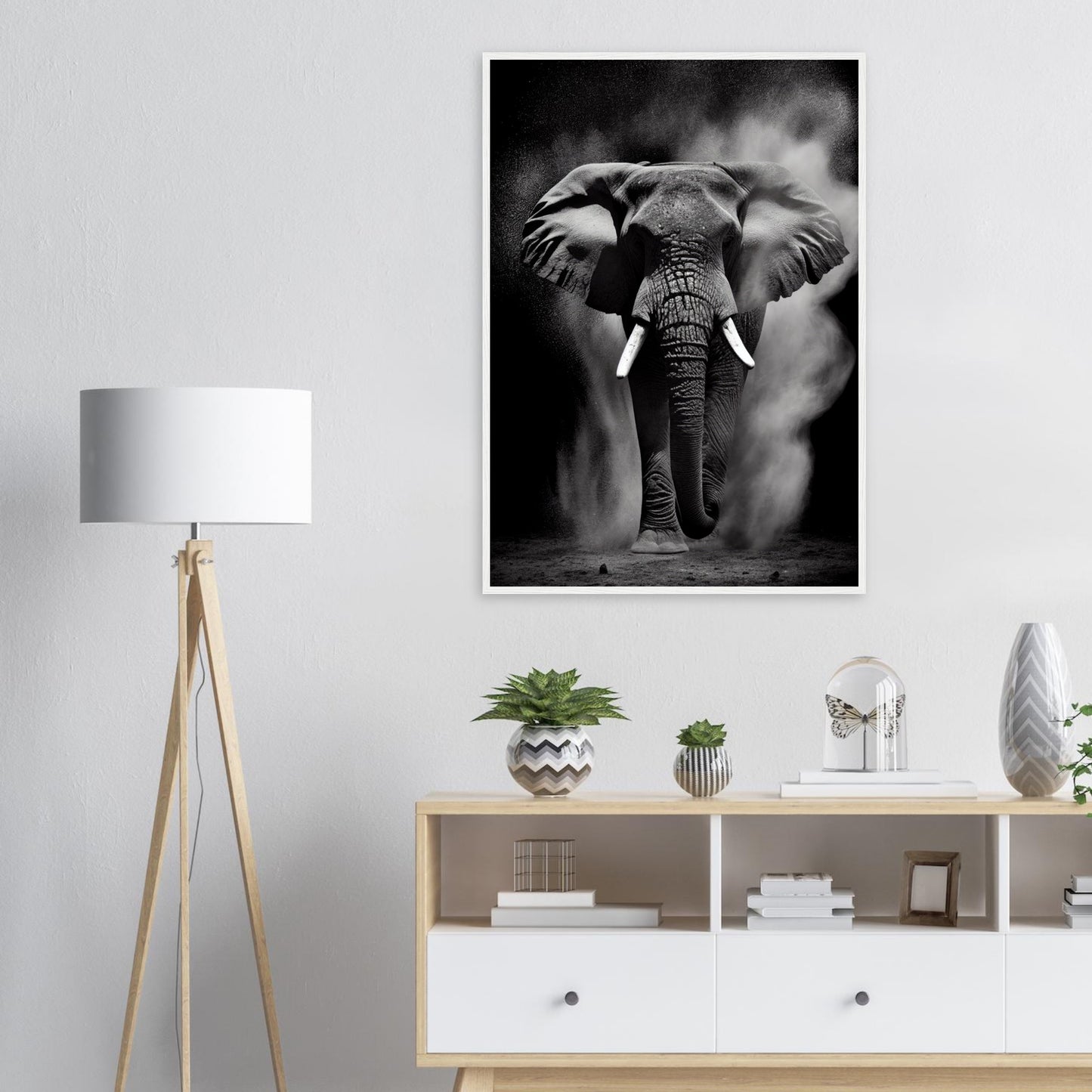 Die Essenz des Elefanten, Poster mit Holzrahmen - Stiersbeste