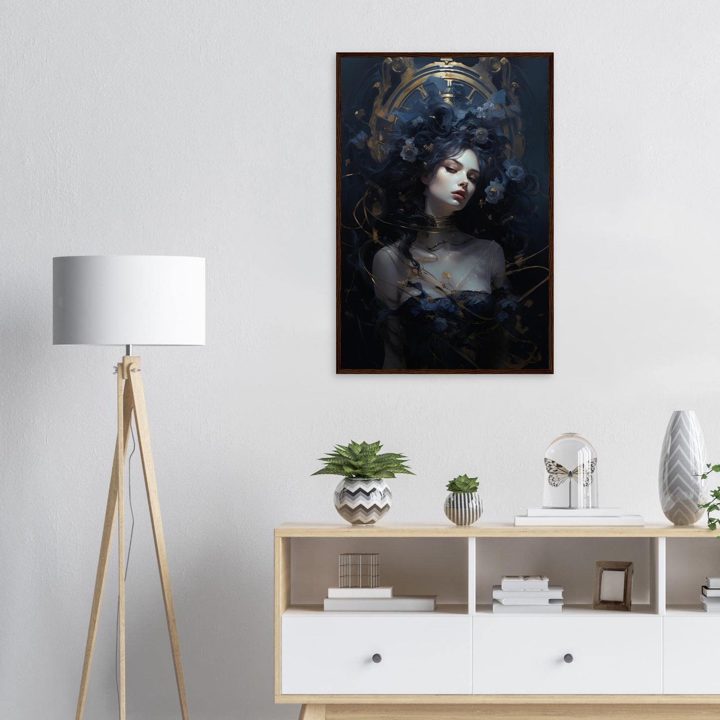 Lady Clock, Poster mit Holzrahmen - Stiers Beste