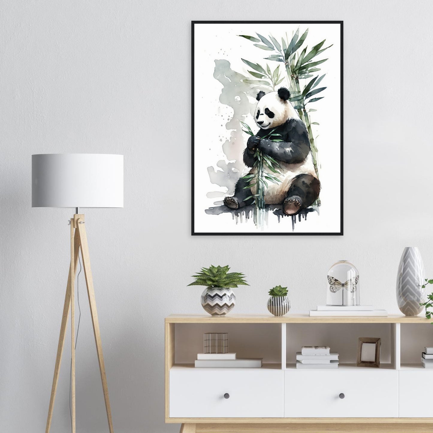 Happy Eating, Poster mit Holzrahmen - Stiersbeste