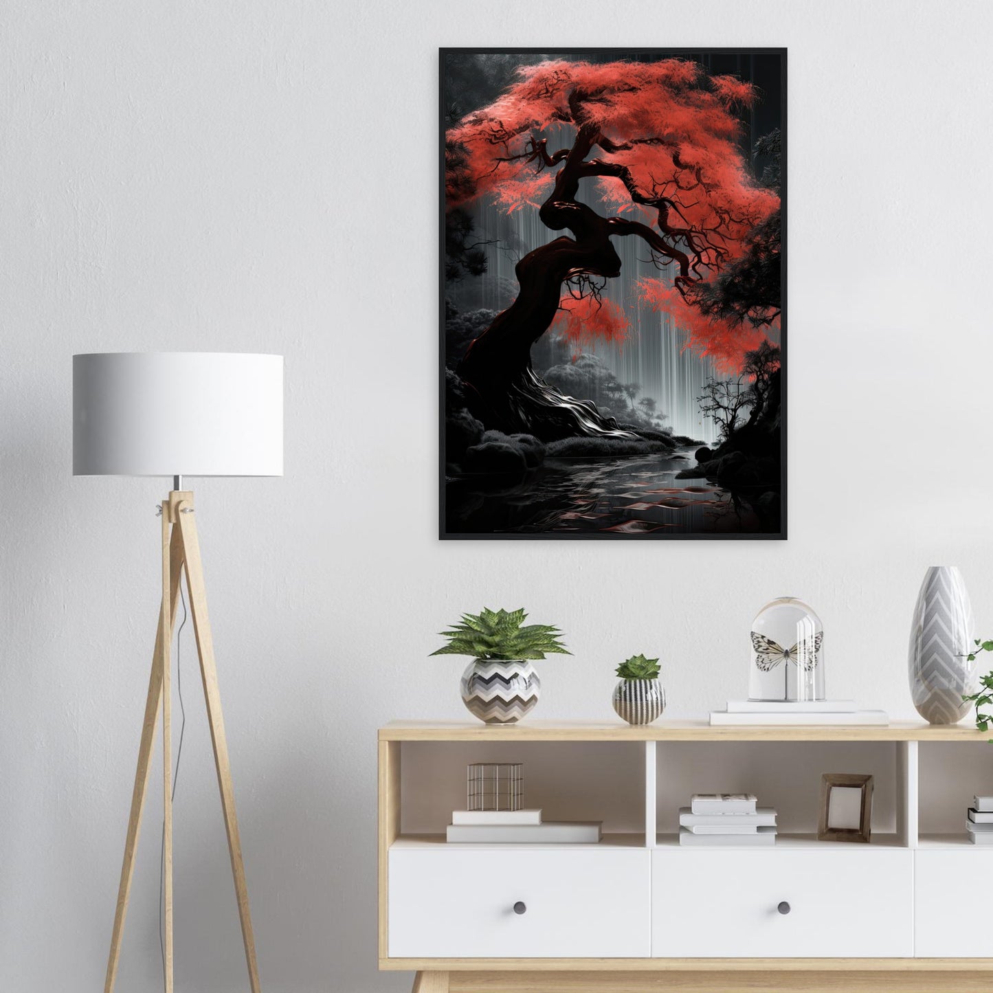 Kirschblütenfeuer, Poster mit Holzrahmen - Stiersbeste