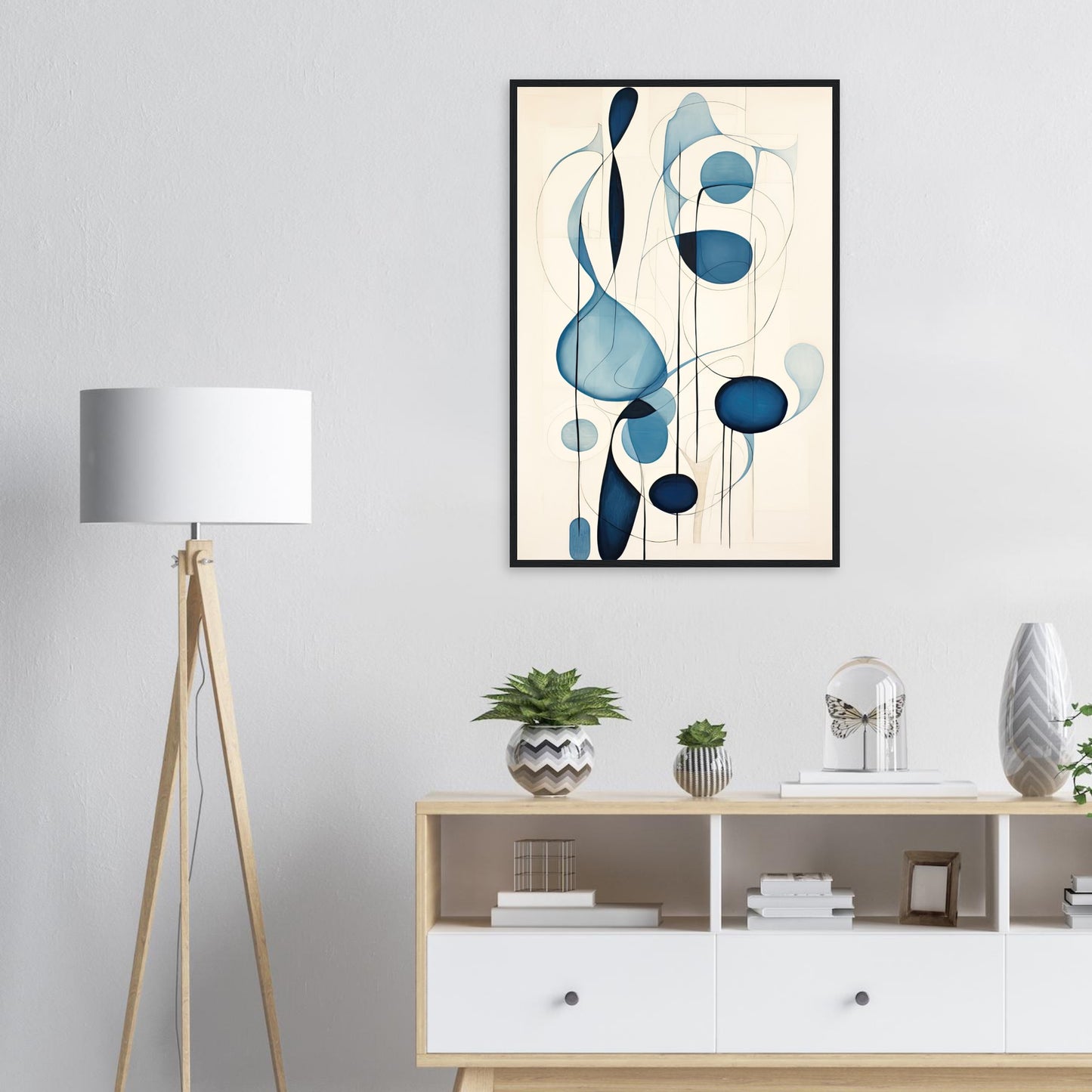 Blue Tear, Poster mit Holzrahmen - Stiers Beste