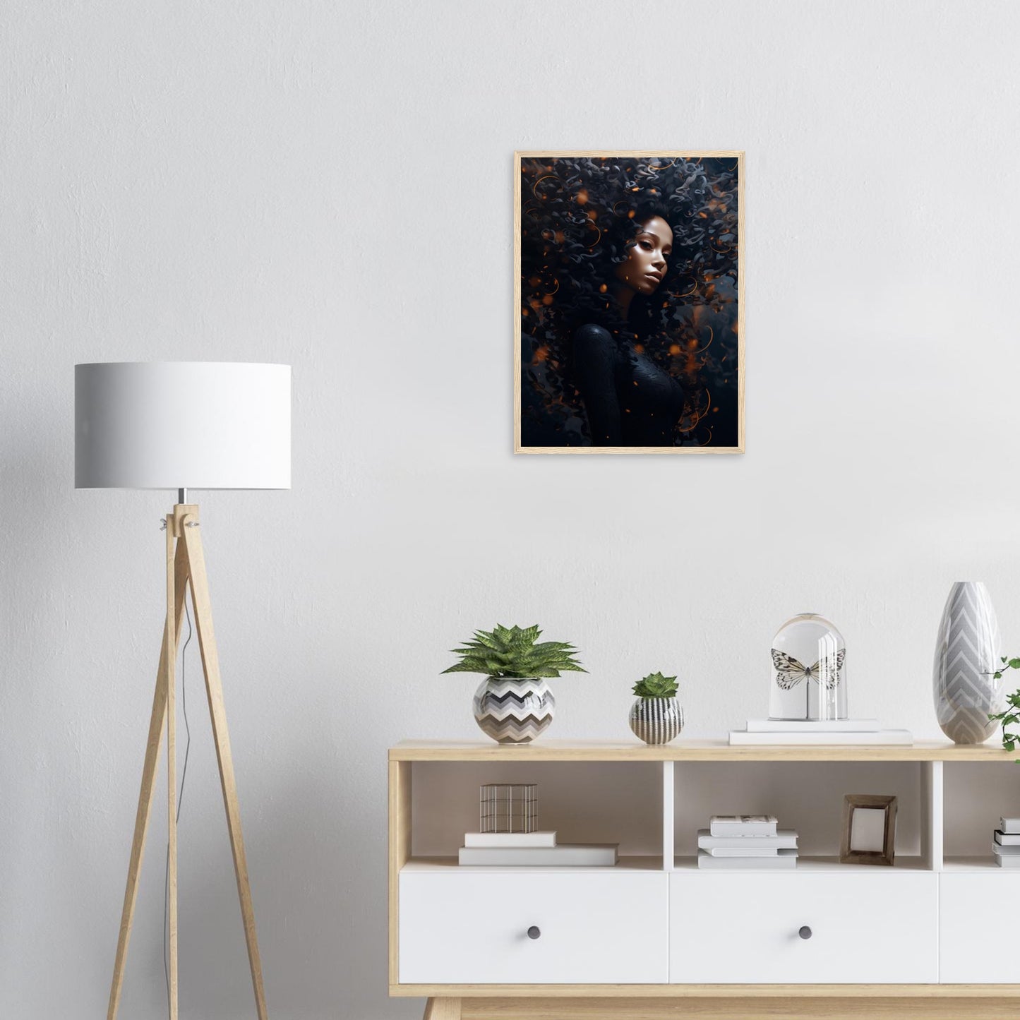 Golden Dark, Poster mit Holzrahmen - Stiers Beste