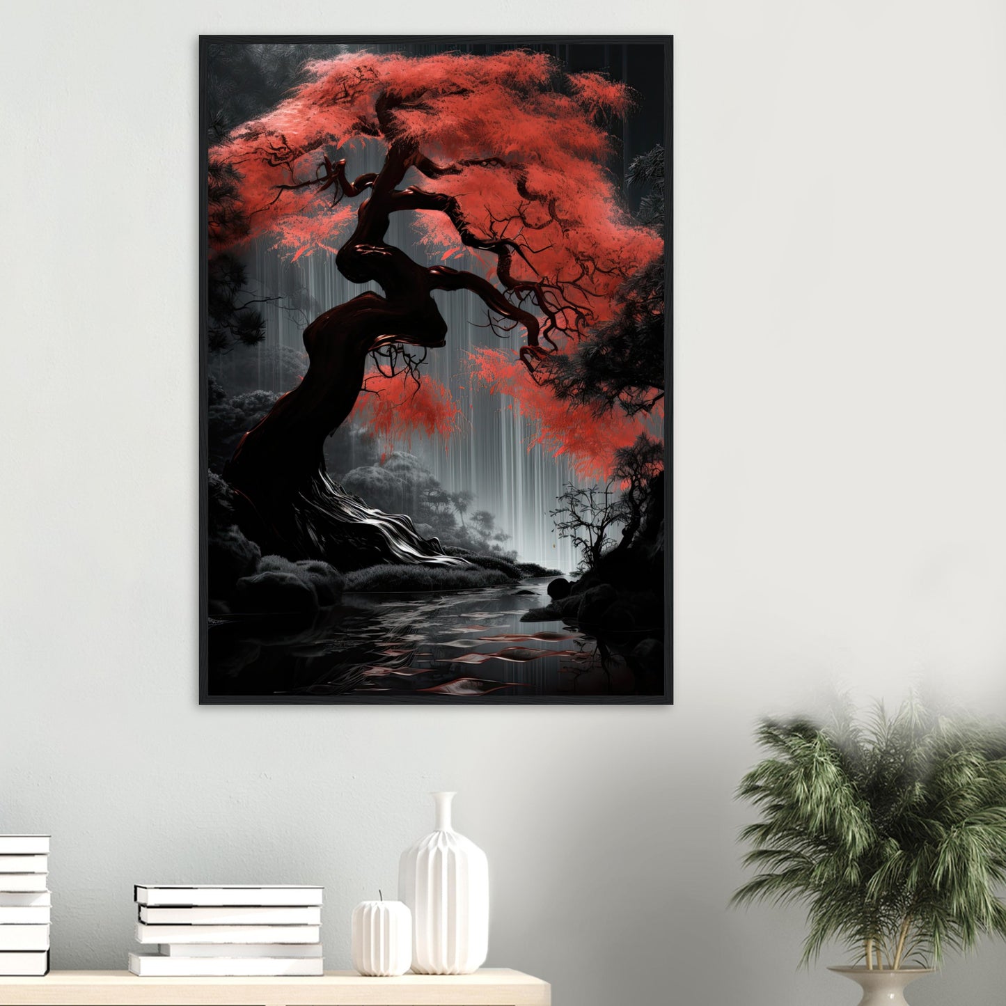 Kirschblütenfeuer, Poster mit Holzrahmen - Stiersbeste