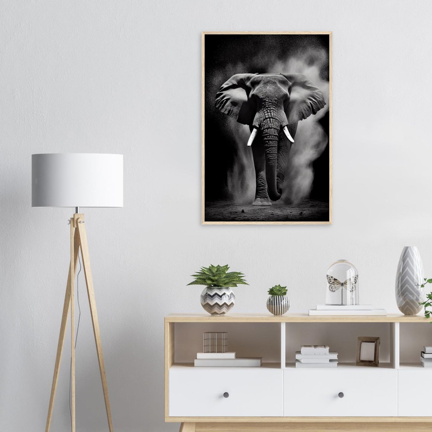 Die Essenz des Elefanten, Poster mit Holzrahmen - Stiersbeste
