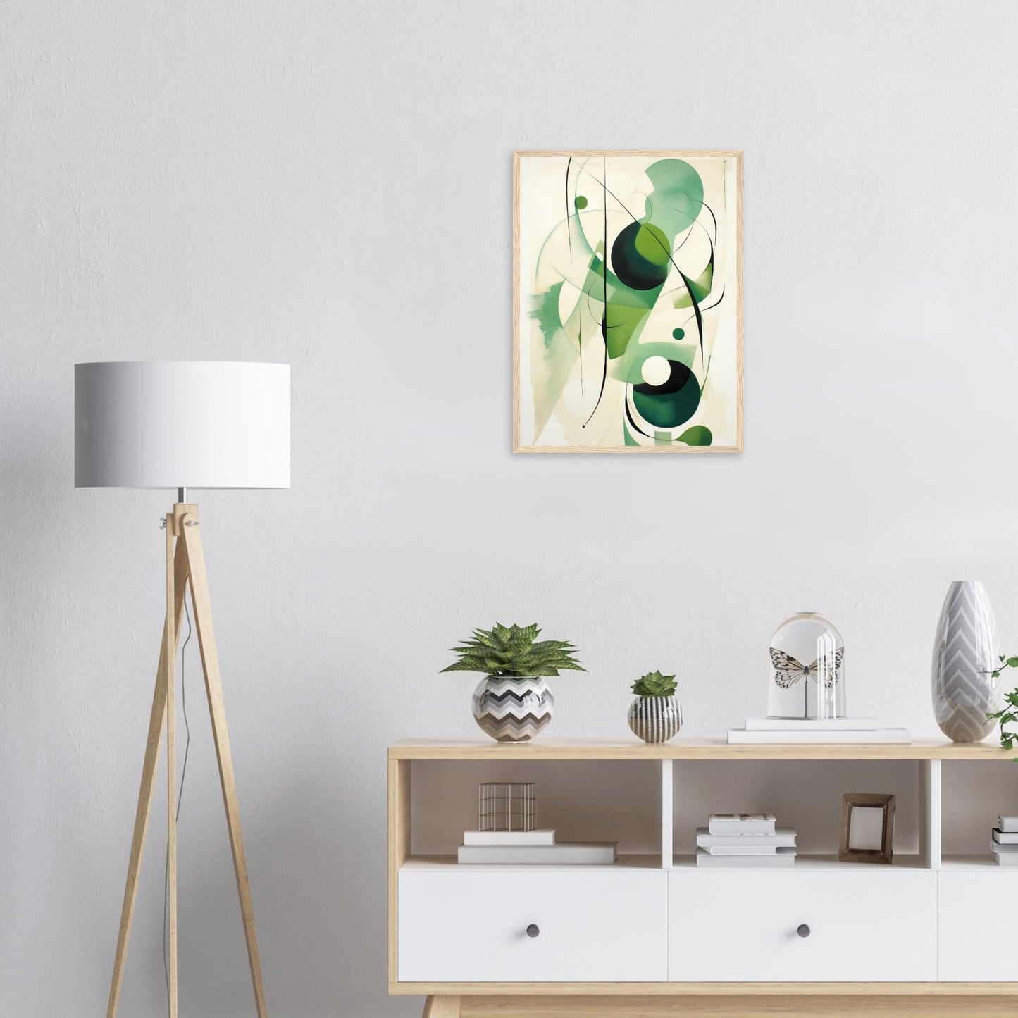 Green Bubble, Poster mit Holzrahmen - Stiers Beste