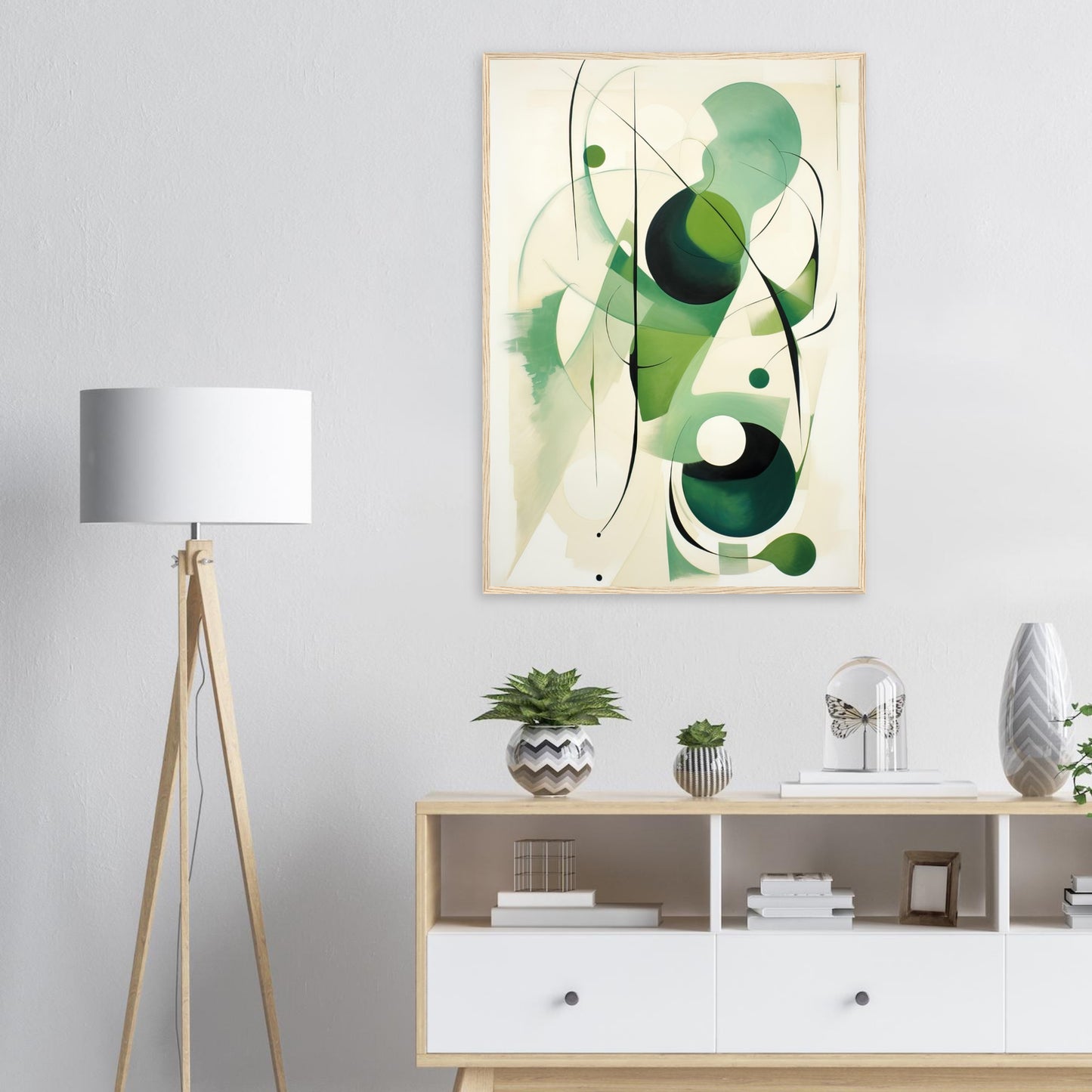 Green Bubble, Poster mit Holzrahmen - Stiers Beste