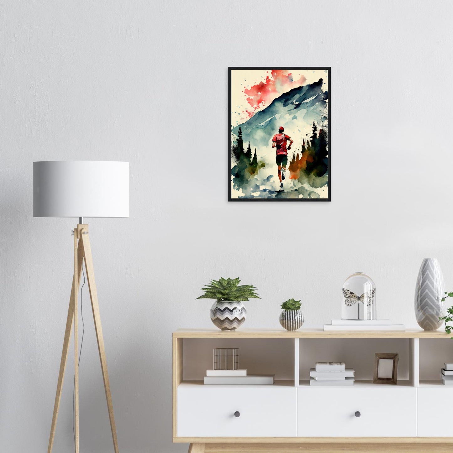 Nature Run, Poster mit Holzrahmen - Stiersbeste