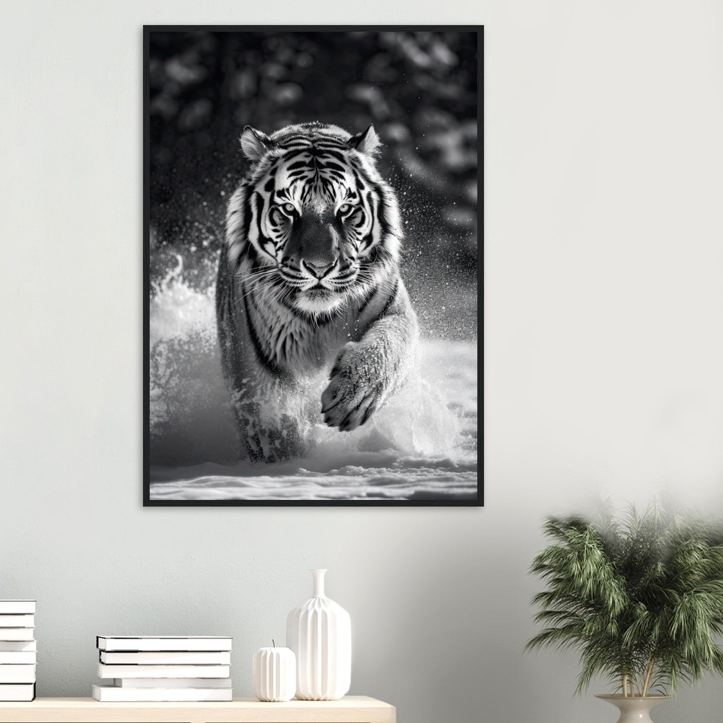 Eisige Wildnis, Poster mit Holzrahmen - Stiersbeste