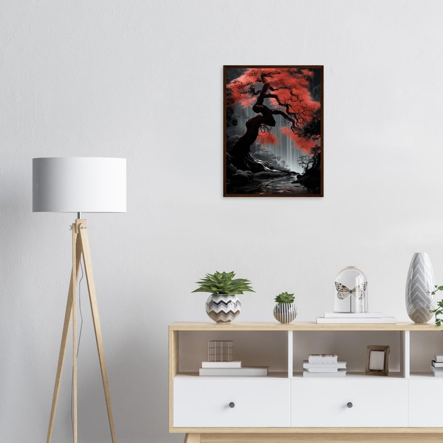 Kirschblütenfeuer, Poster mit Holzrahmen - Stiersbeste