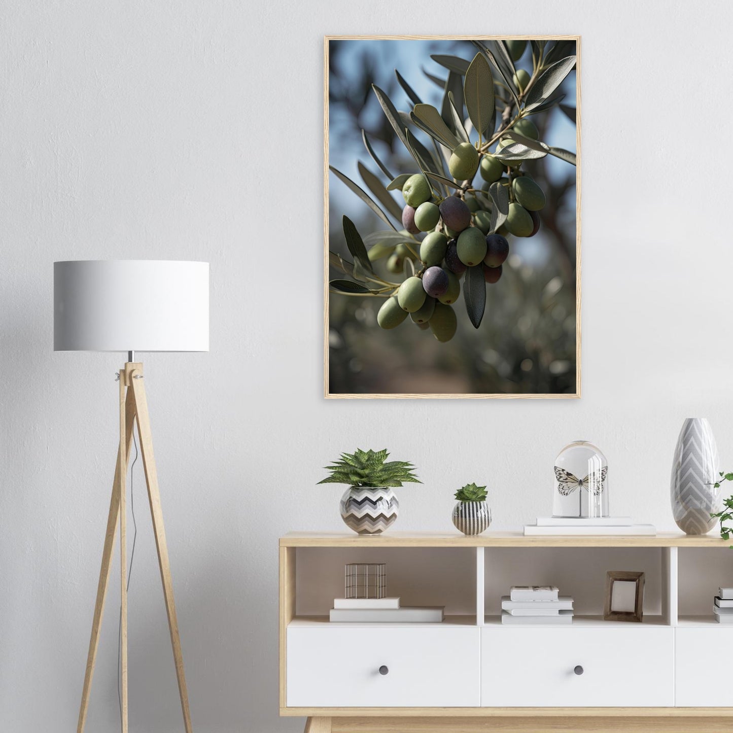 Olivenpracht, Poster mit Holzrahmen - Stiers Beste