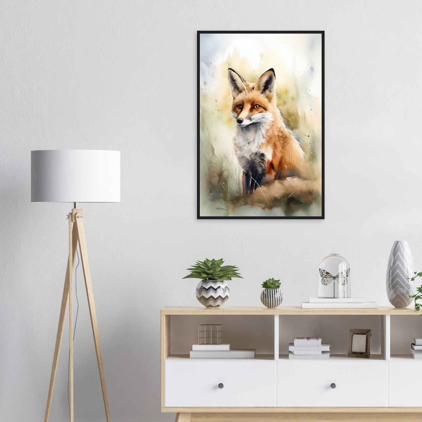 Die Wildnis im Blick, Poster mit Holzrahmen - Stiersbeste
