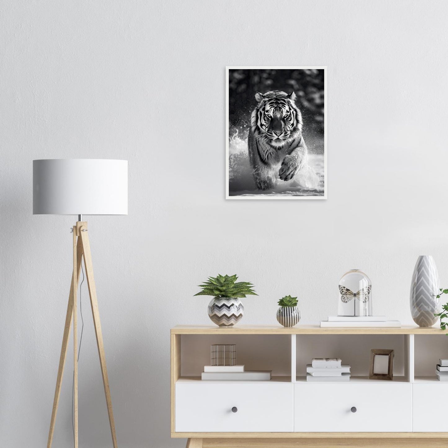 Eisige Wildnis, Poster mit Holzrahmen - Stiersbeste